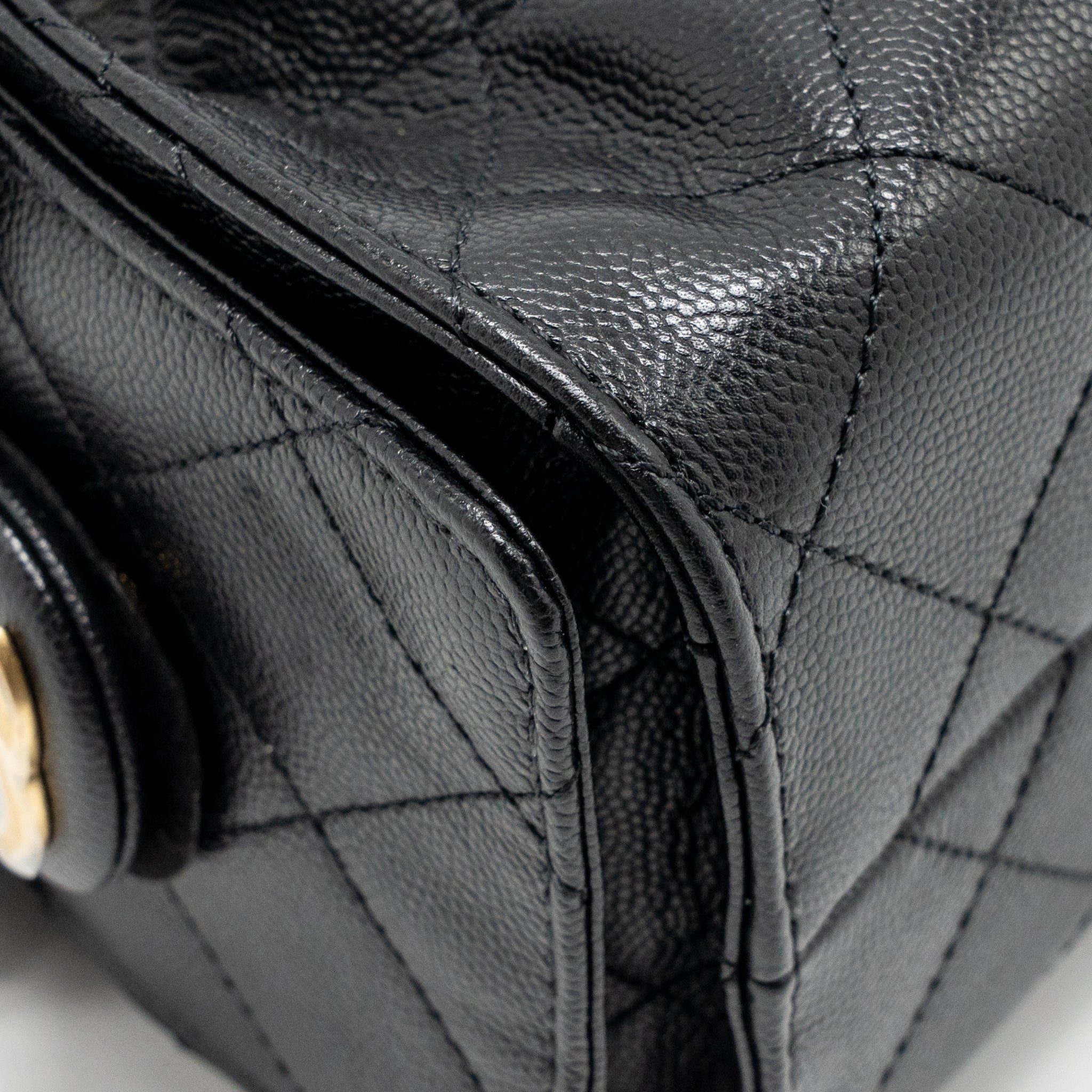CHANEL MINI 25 BAG CAVIAR BLACK GHW (MICROCHIP) - Image 9