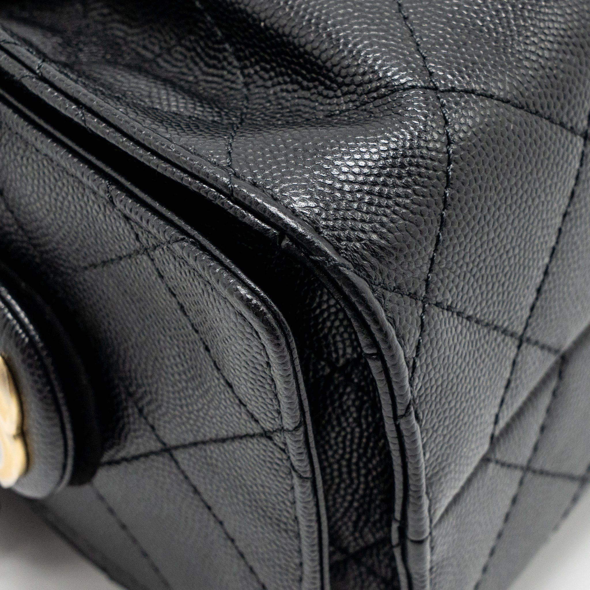CHANEL MINI 25 BAG CAVIAR BLACK GHW (MICROCHIP) - Image 11