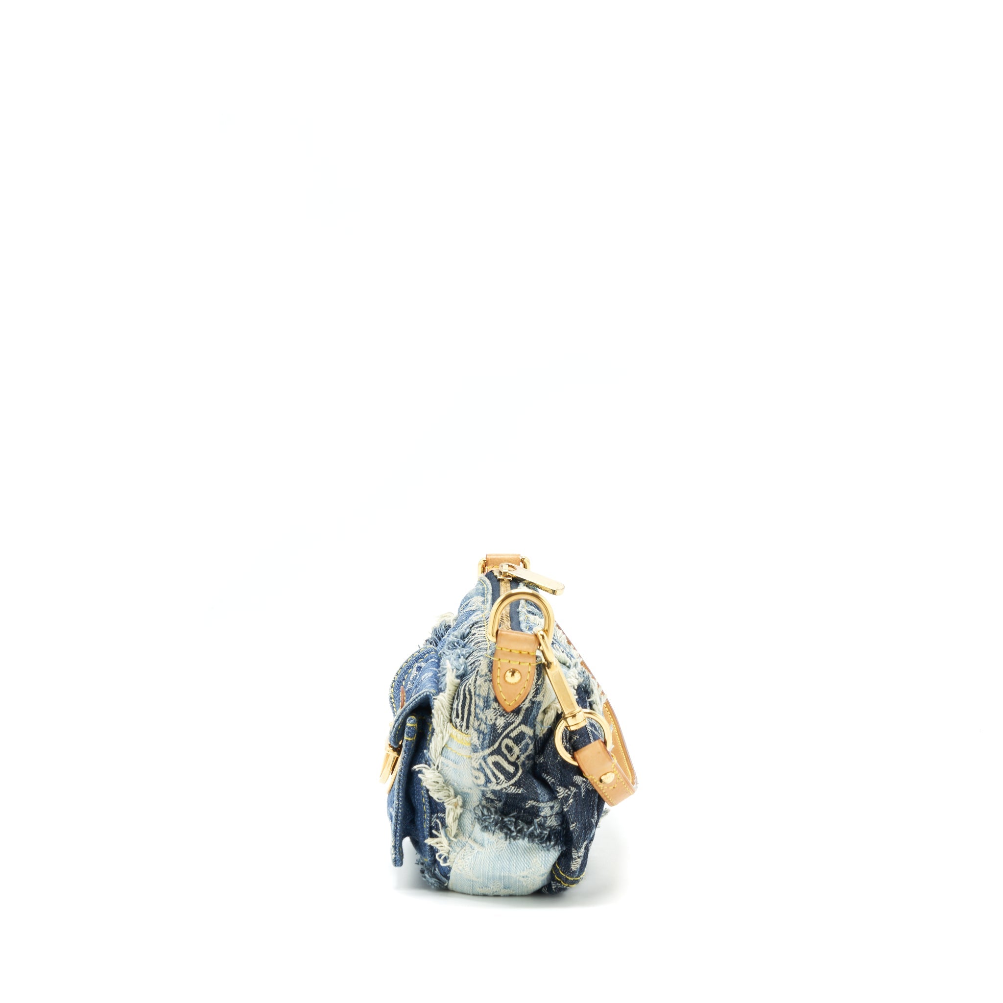 LOUIS VUITTON VINTAGE DENIM SHOULDER BAG MULTICOLOUR - Image 4