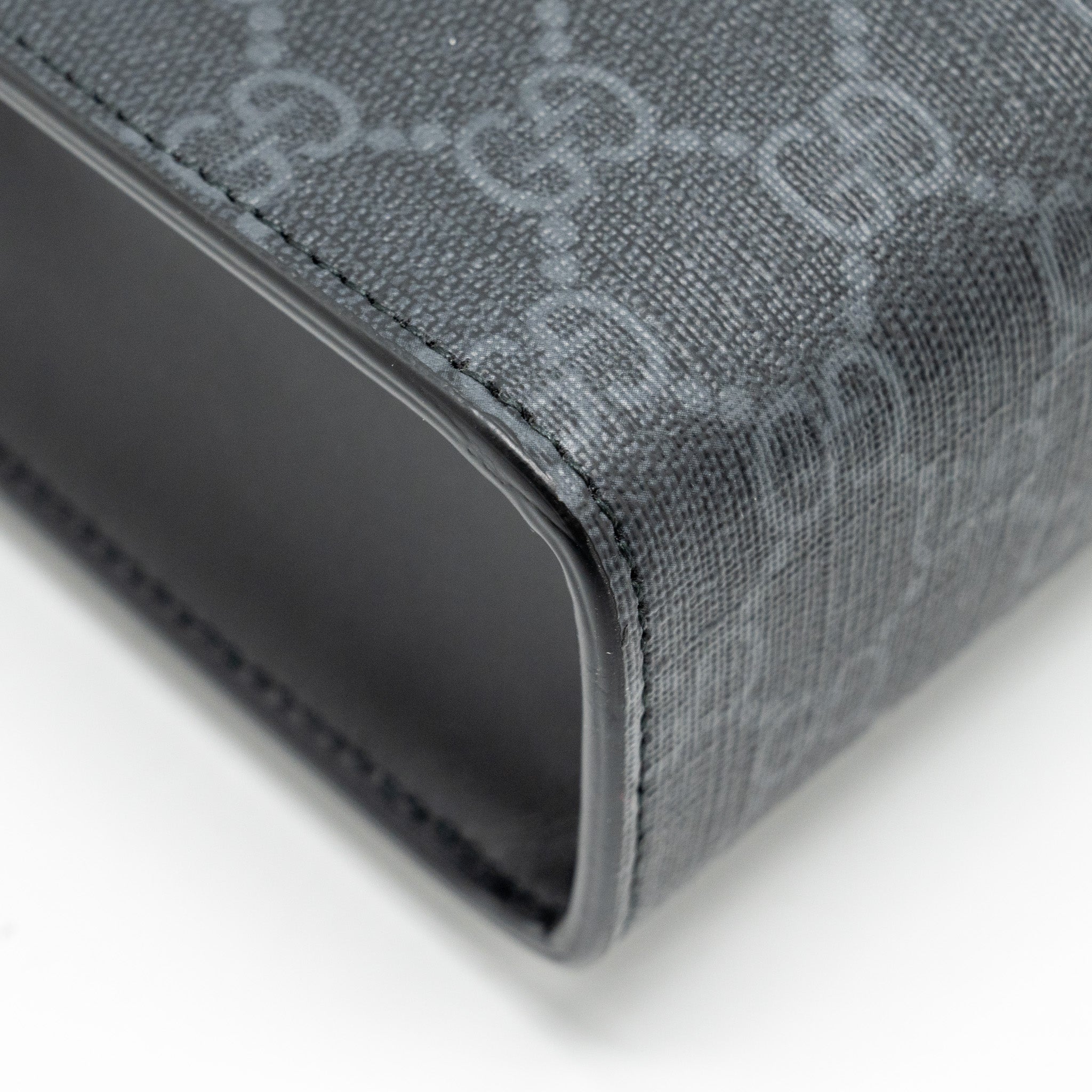 GUCCI GG SUPREME CANVAS / LEATHER ZIP CLUTCH BLACK/ MULTICOLOUR SHW - Image 9