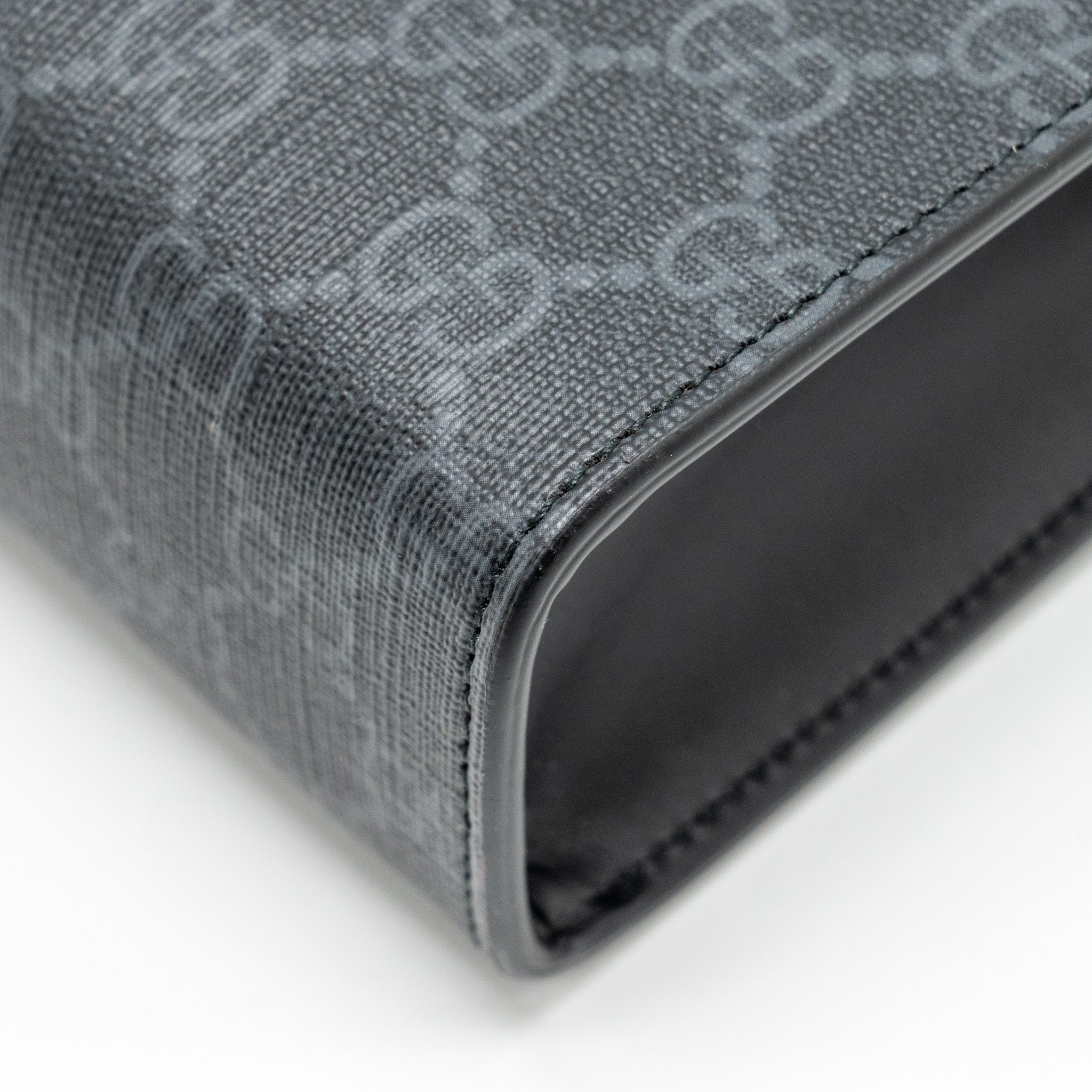 GUCCI GG SUPREME CANVAS / LEATHER ZIP CLUTCH BLACK/ MULTICOLOUR SHW - Image 10
