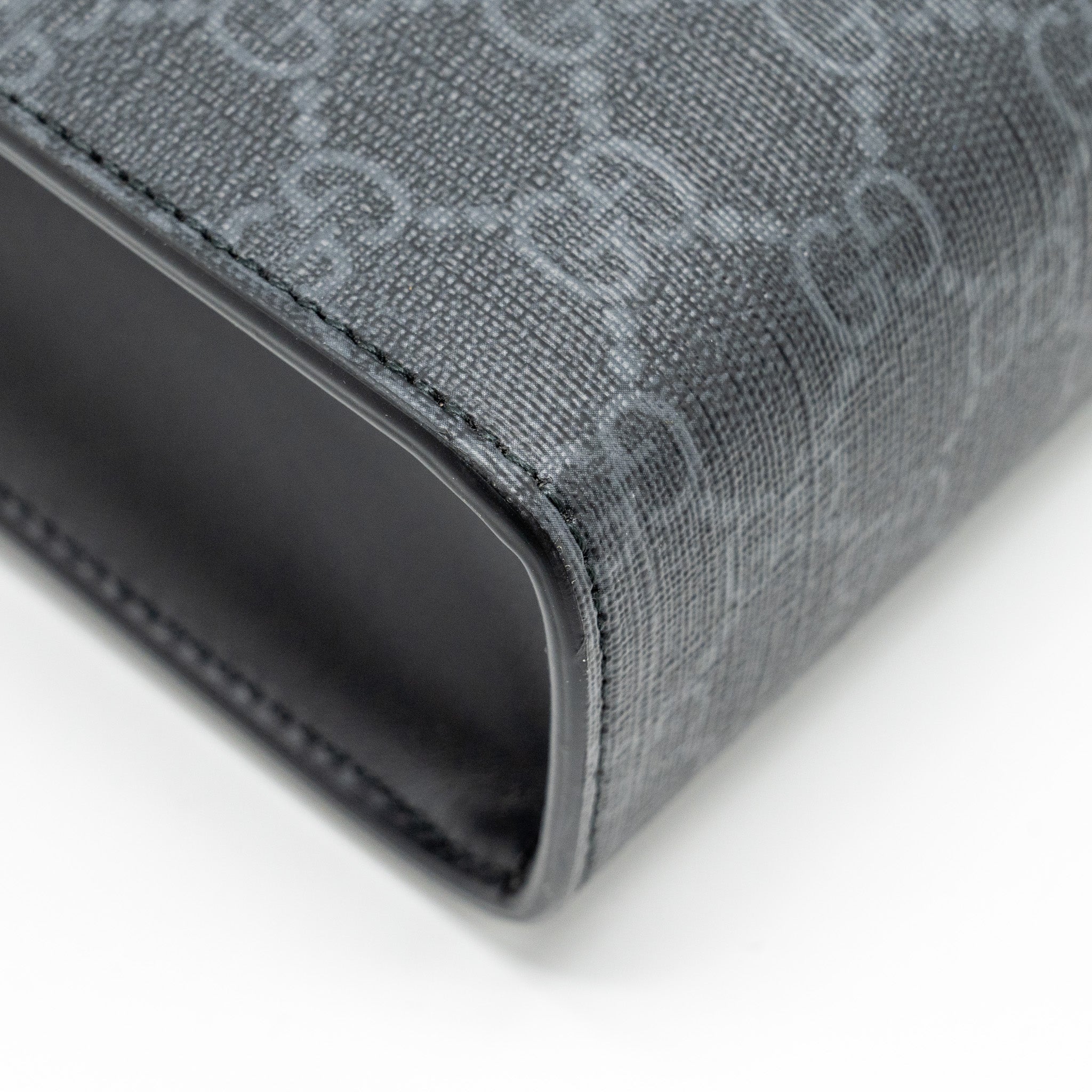GUCCI GG SUPREME CANVAS / LEATHER ZIP CLUTCH BLACK/ MULTICOLOUR SHW - Image 11