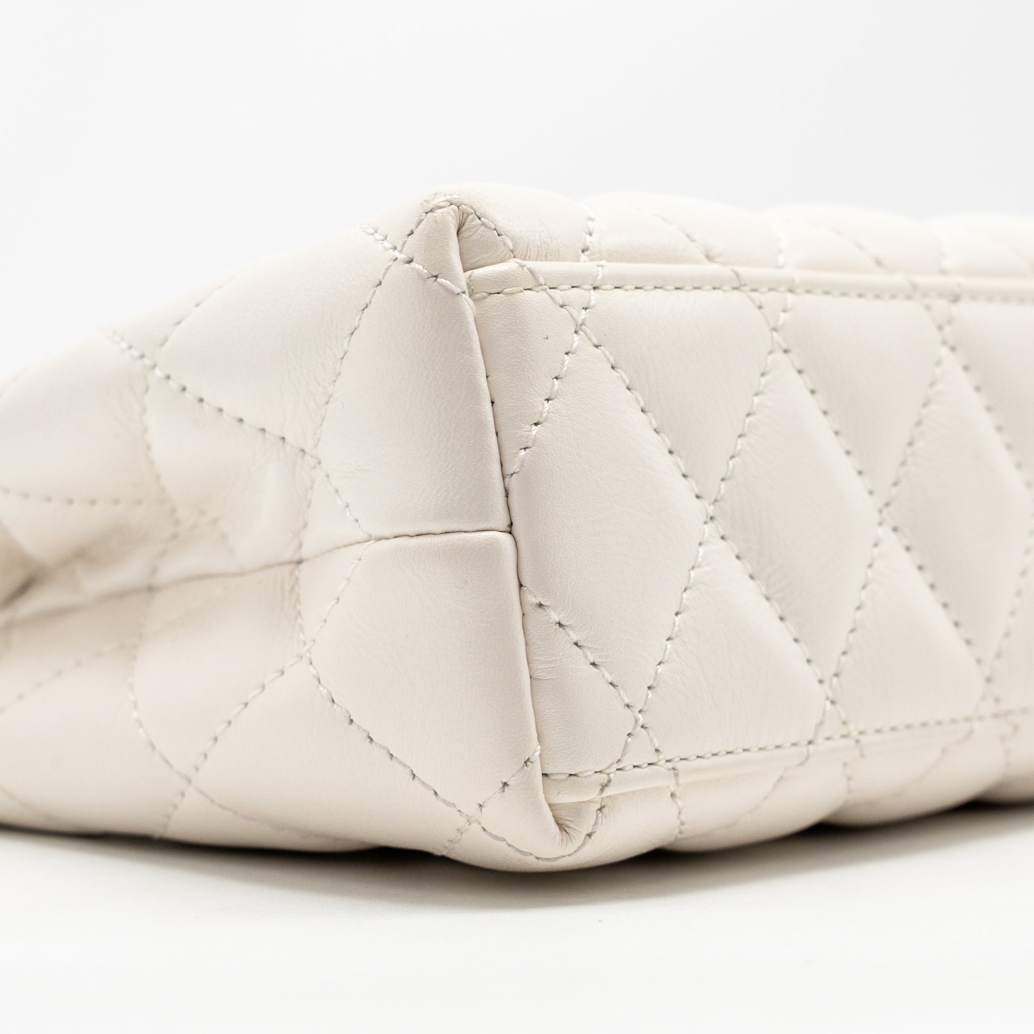 CHANEL MINI KELLY SHOPPING TOTE BAG CALFSKIN WHITE GHW (MICROCHIP) - Image 7