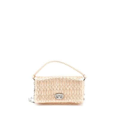 MIUMIU CRYSTAL SHOULDER BAG NAPPA CIPRIA LAME SHW