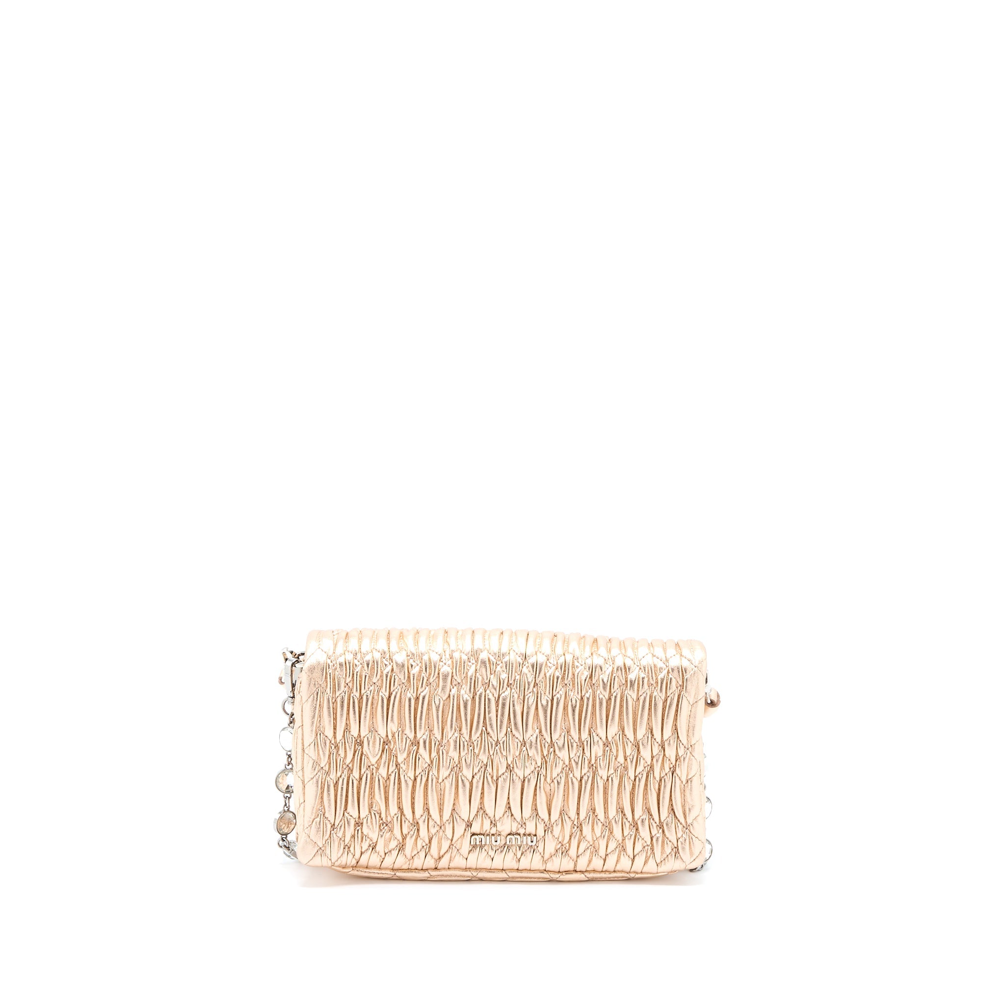 MIUMIU CRYSTAL SHOULDER BAG NAPPA CIPRIA LAME SHW - Image 2