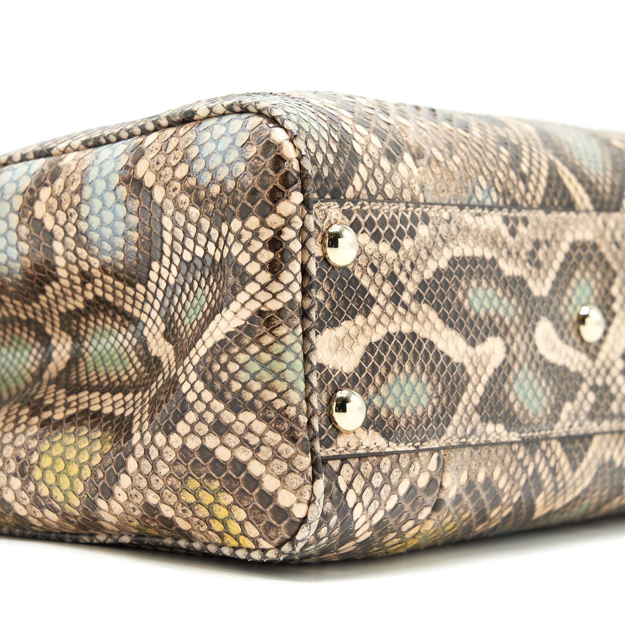 GUCCI PYTHON LEATHER BAMBOO HANDLE DIANA TOTE BAG - Image 7