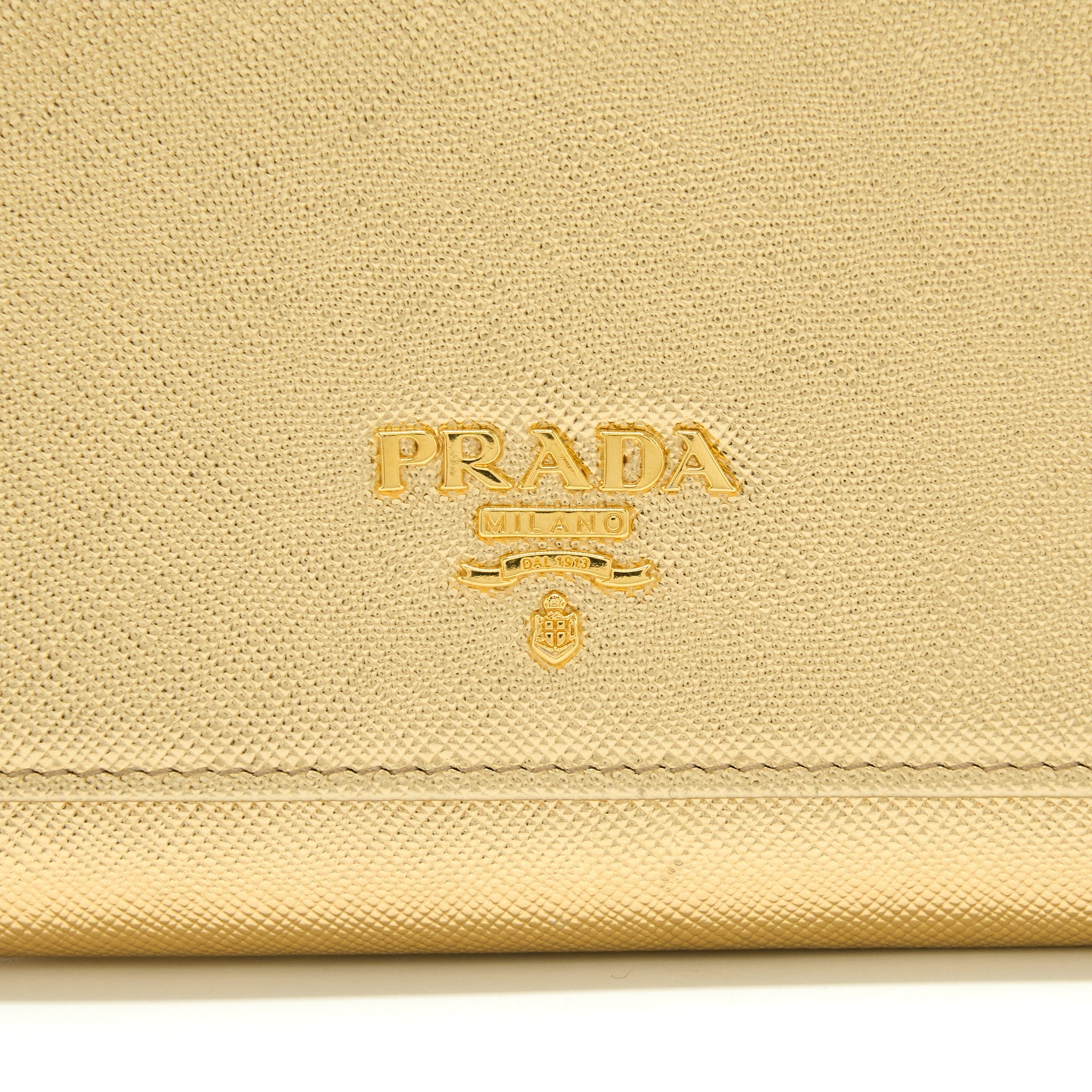 PRADA MINI WALLET ON CHAIN GOLD GHW - Image 4