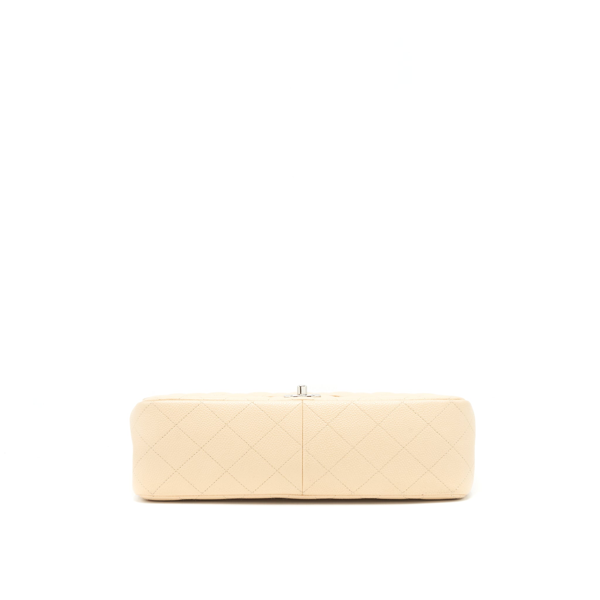 CHANEL CLASSIC JUMBO DOUBLE FLAP BAG CAVIAR BEIGE SHW - Image 5
