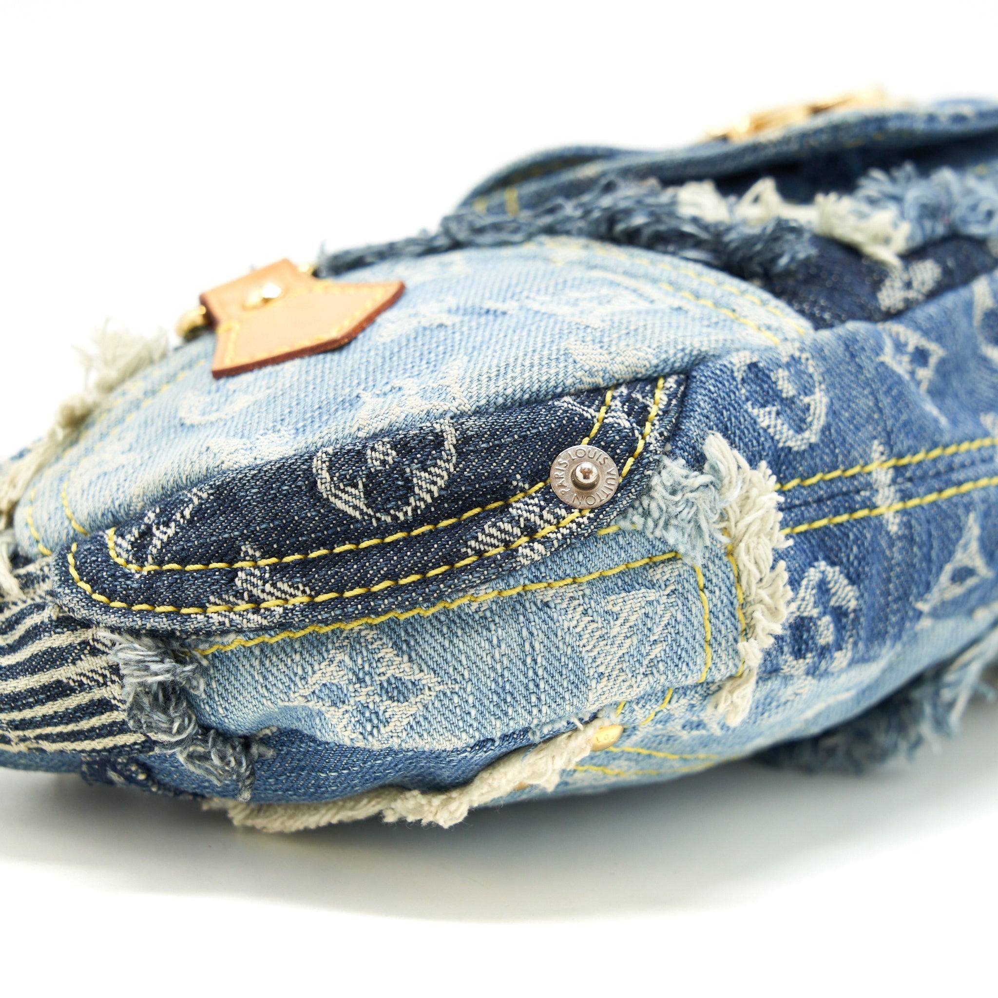 LOUIS VUITTON VINTAGE DENIM SHOULDER BAG MULTICOLOUR - Image 8