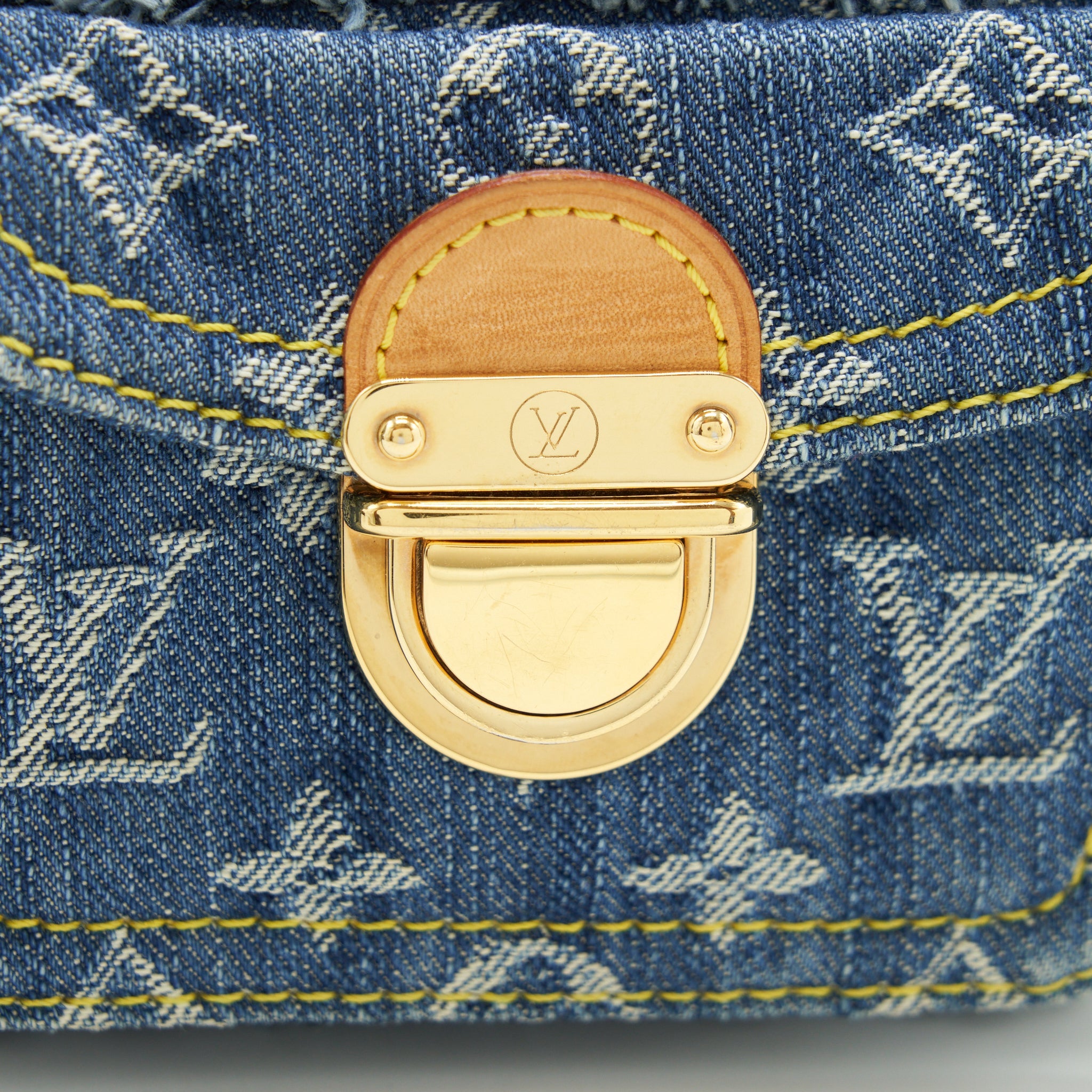 LOUIS VUITTON VINTAGE DENIM SHOULDER BAG MULTICOLOUR - Image 7