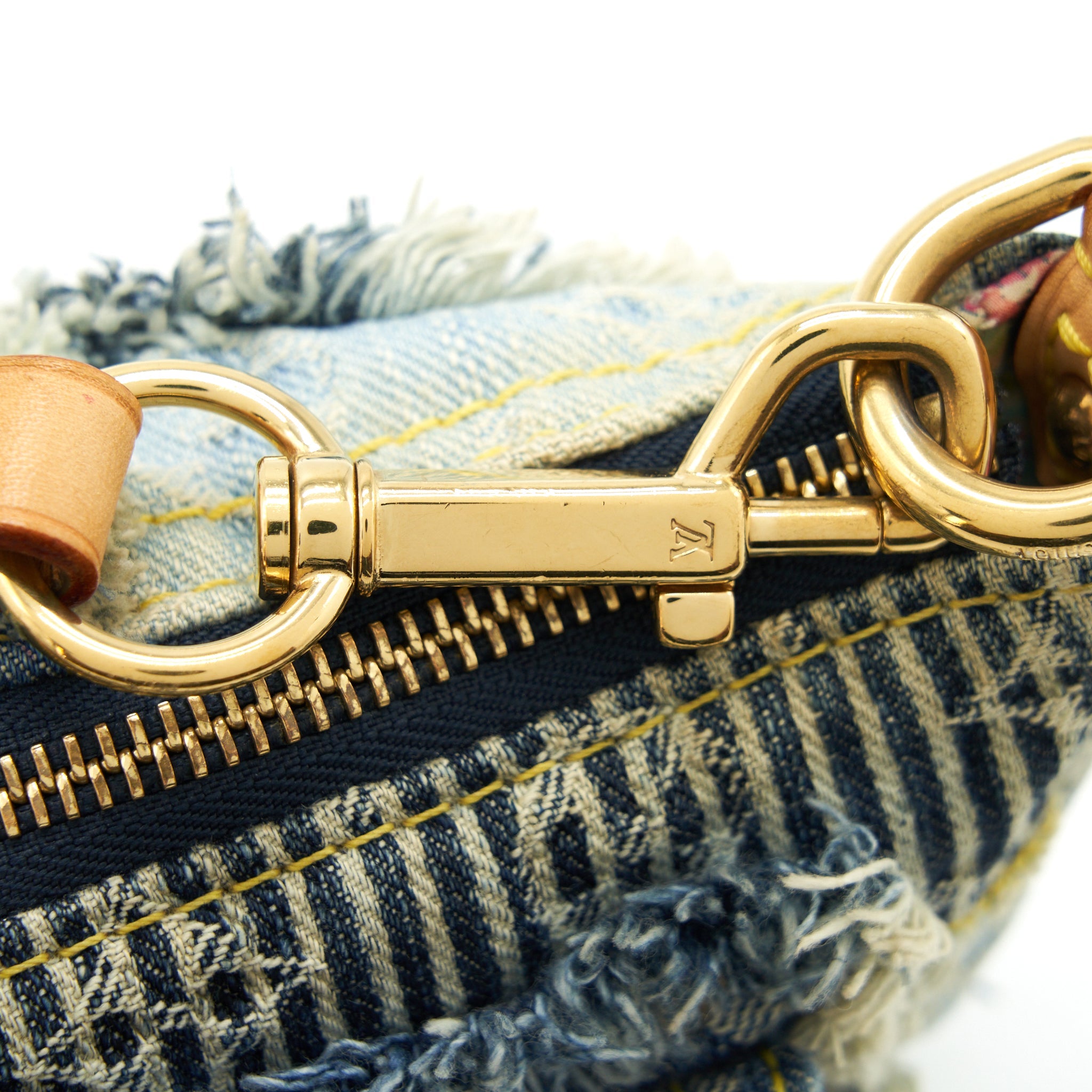 LOUIS VUITTON VINTAGE DENIM SHOULDER BAG MULTICOLOUR - Image 13