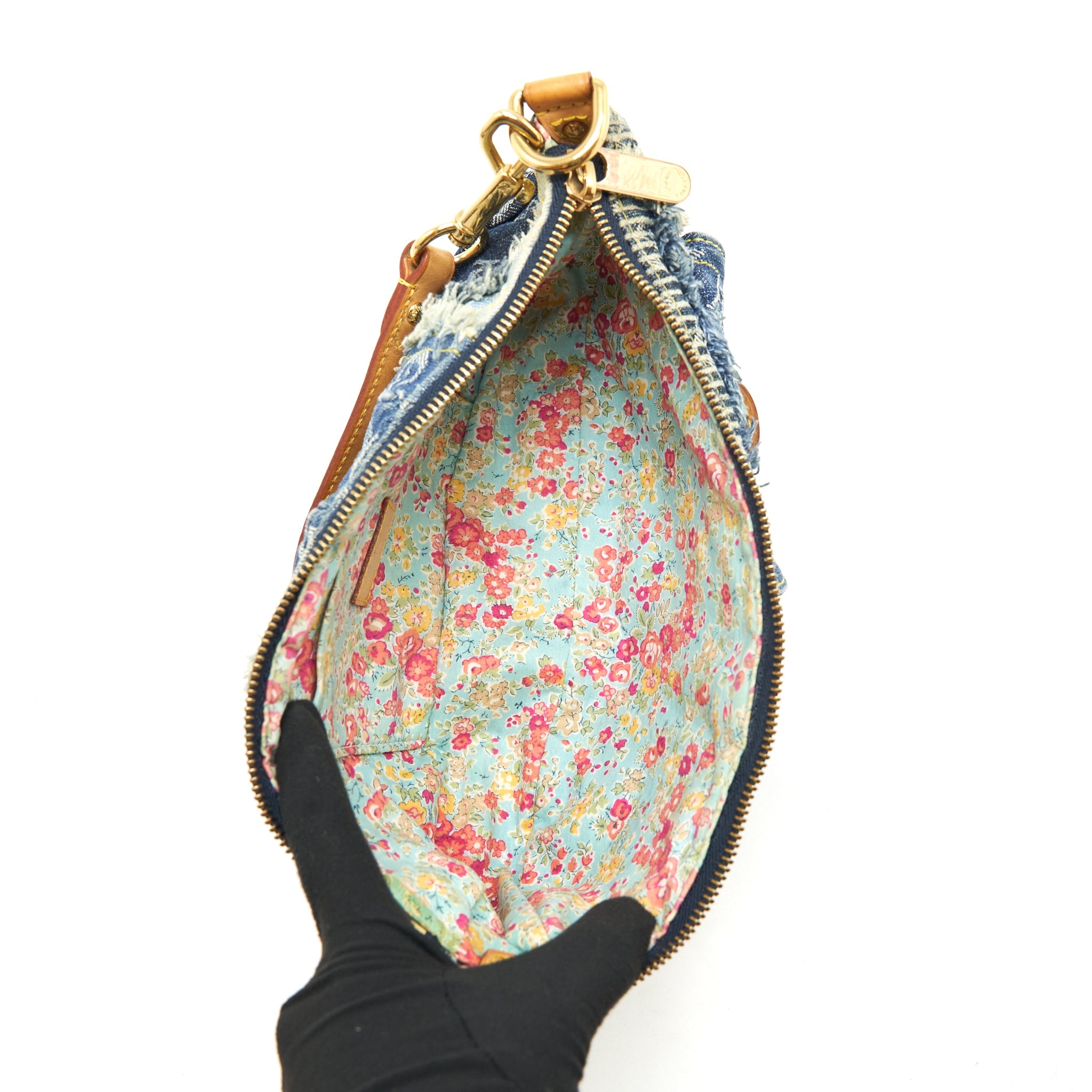 LOUIS VUITTON VINTAGE DENIM SHOULDER BAG MULTICOLOUR - Image 6