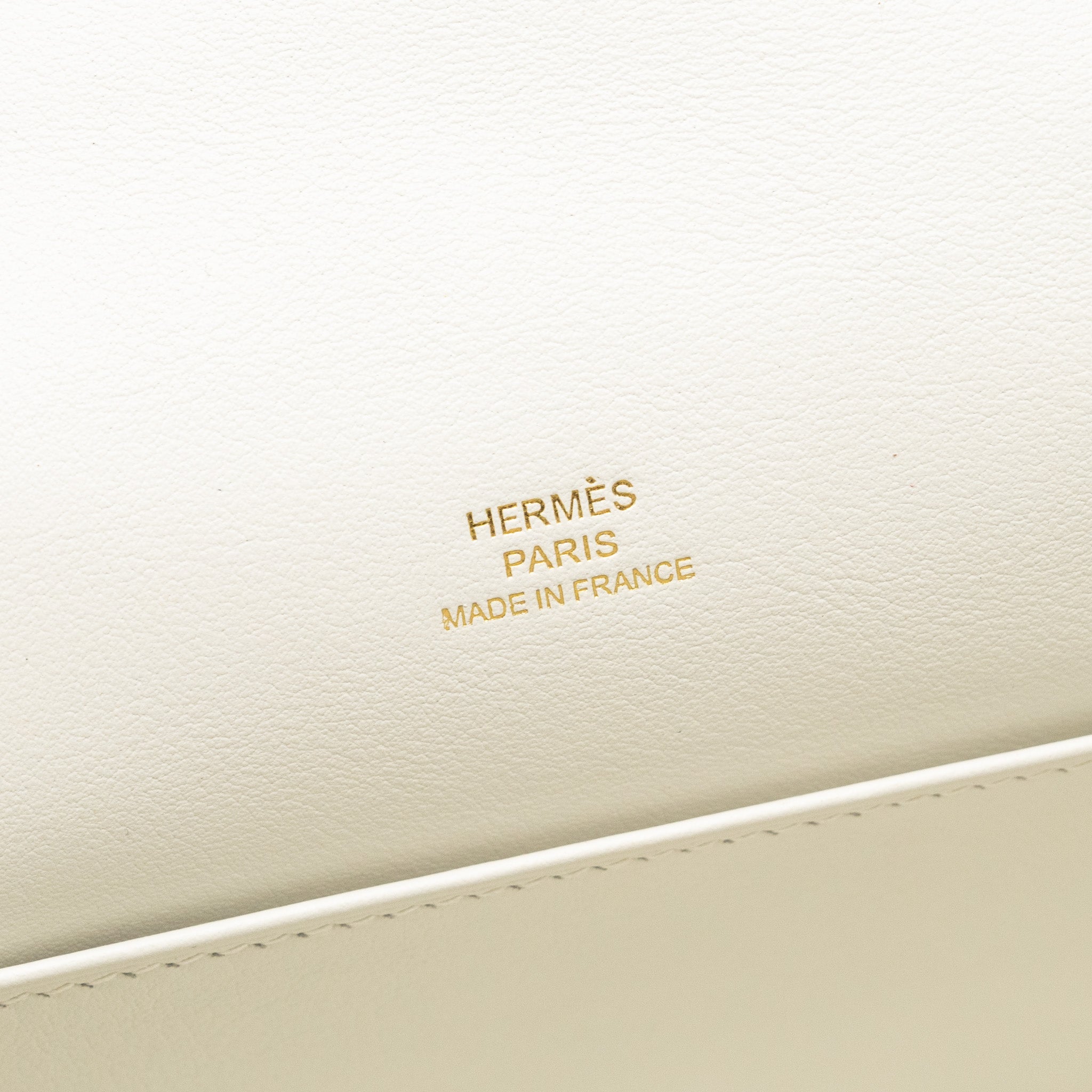 HERMES KELLY POCHETTE SWIFT 01 BLANC GHW - Image 15
