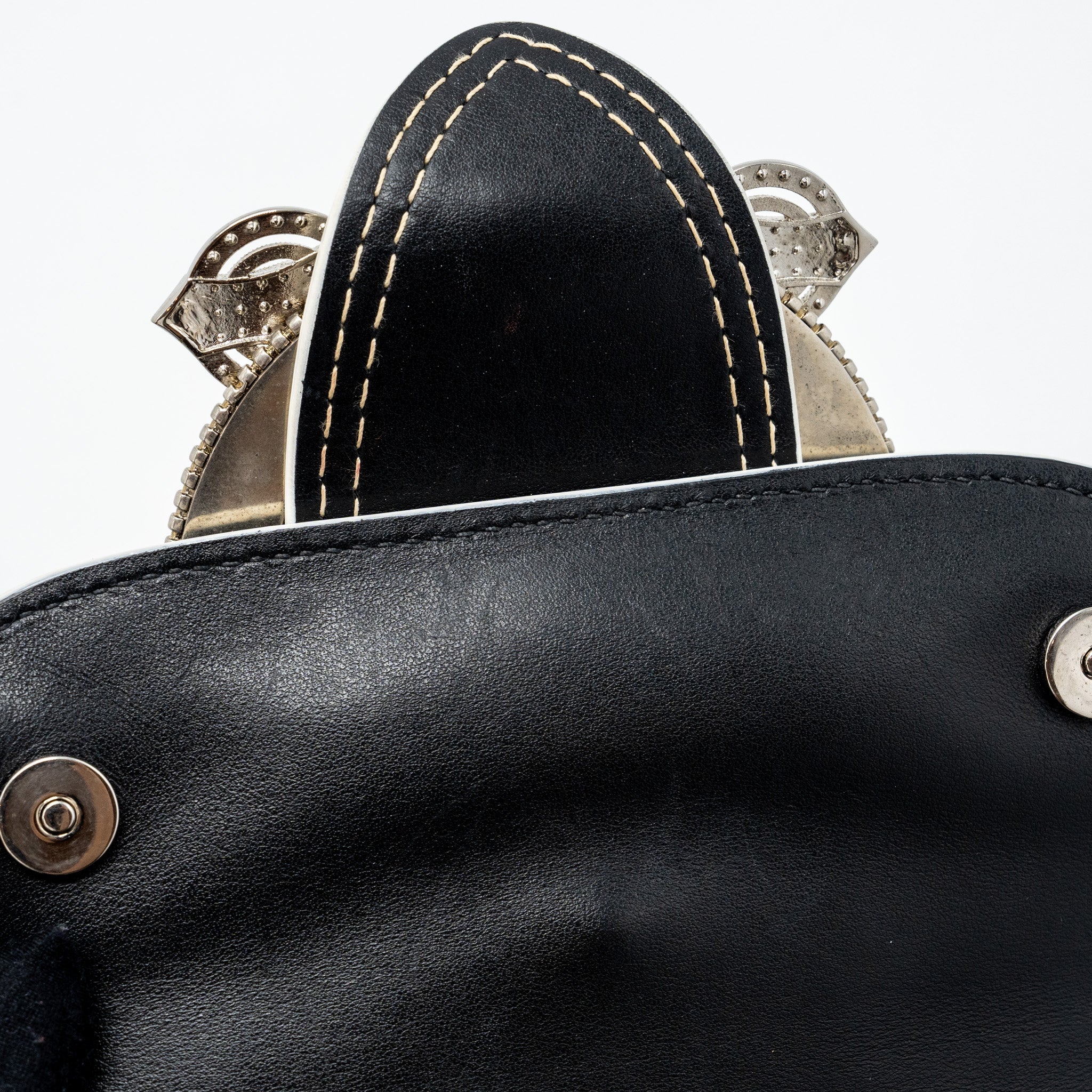 MIU MIU ST.LUCERTOLA EMBOSSED LEATHER BLACK SHW - Image 13