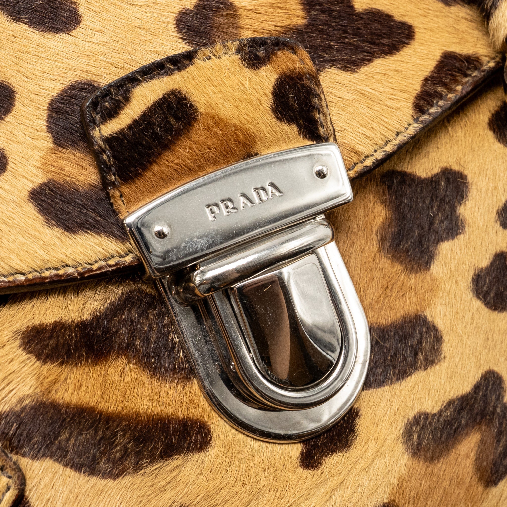 PRADA LEOPARD PRINT SHOULDER BAG PONYHAIR MULTICOLOURED SHW - Image 14