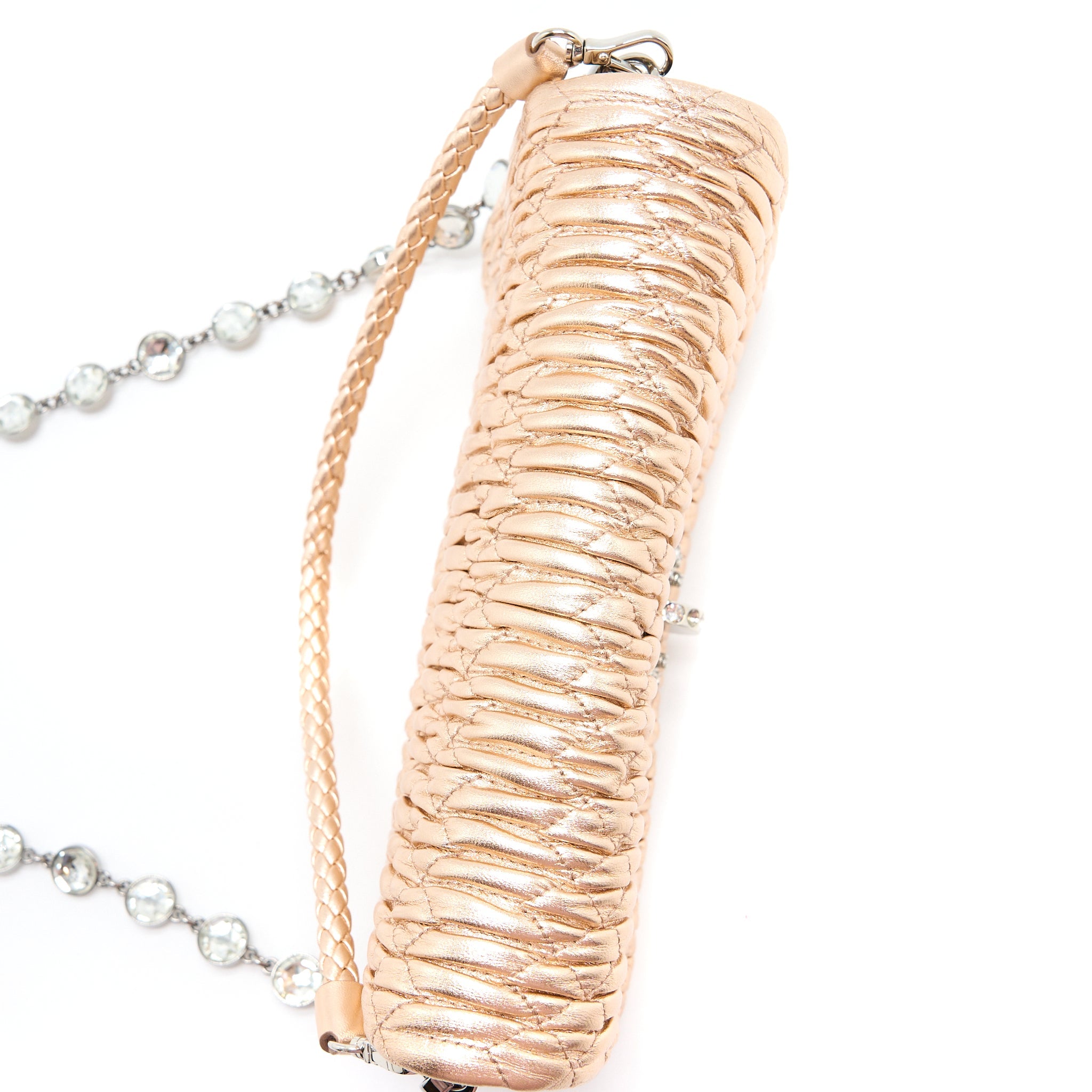 MIUMIU CRYSTAL SHOULDER BAG NAPPA CIPRIA LAME SHW - Image 8