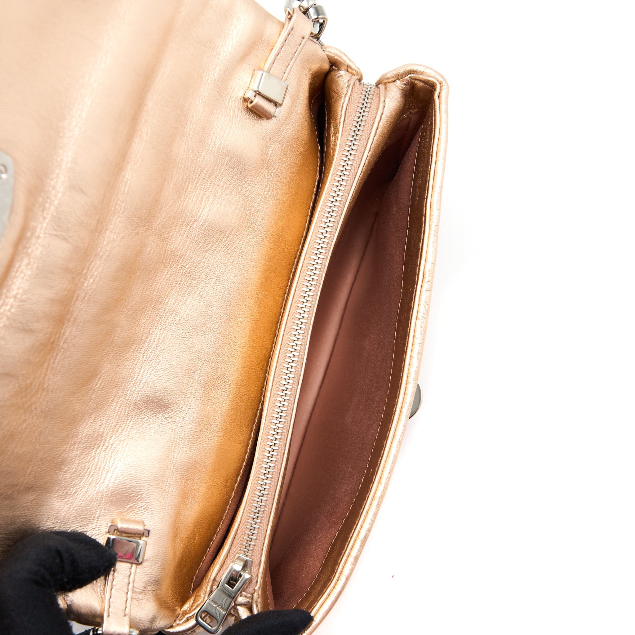 MIUMIU CRYSTAL SHOULDER BAG NAPPA CIPRIA LAME SHW - Image 5