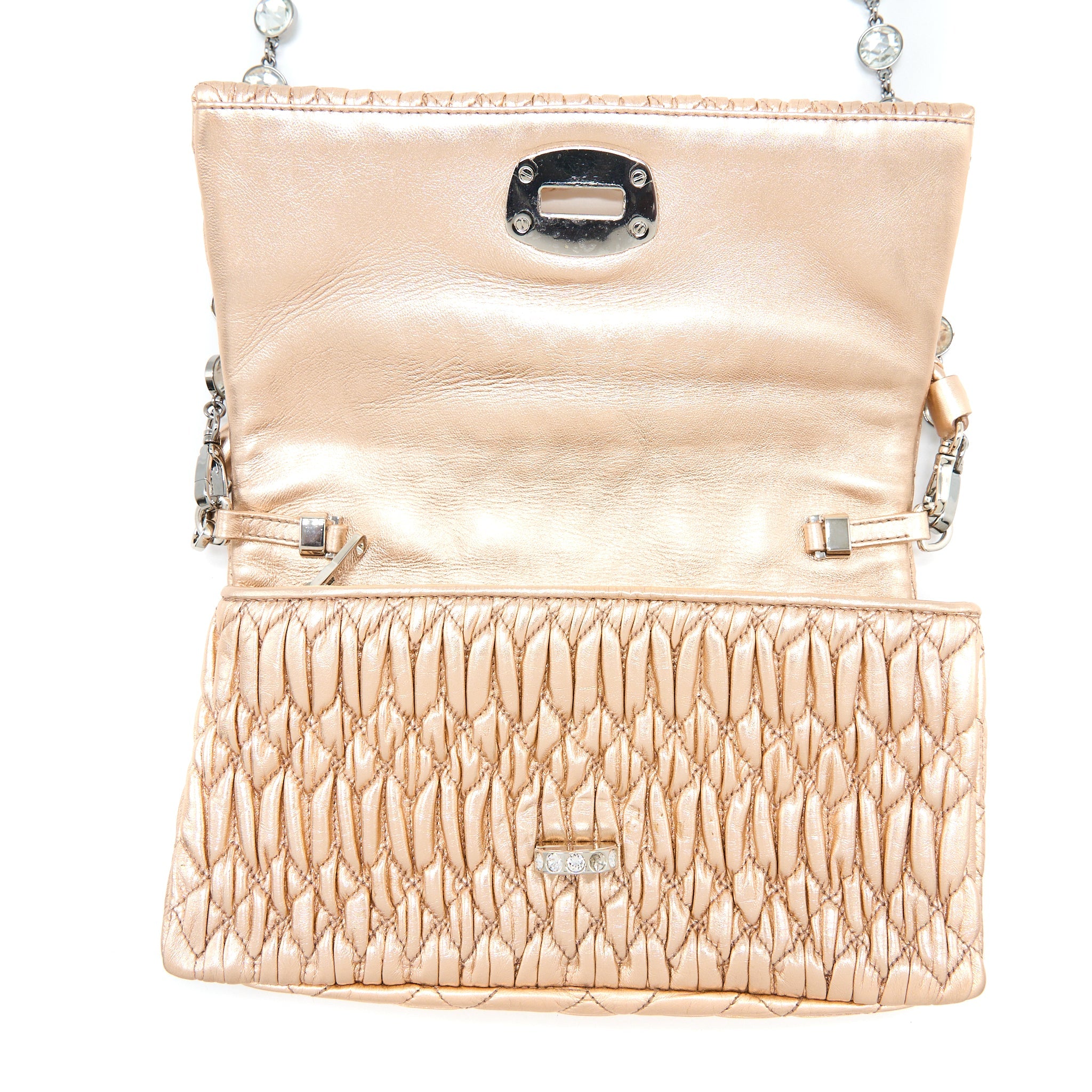 MIUMIU CRYSTAL SHOULDER BAG NAPPA CIPRIA LAME SHW - Image 12