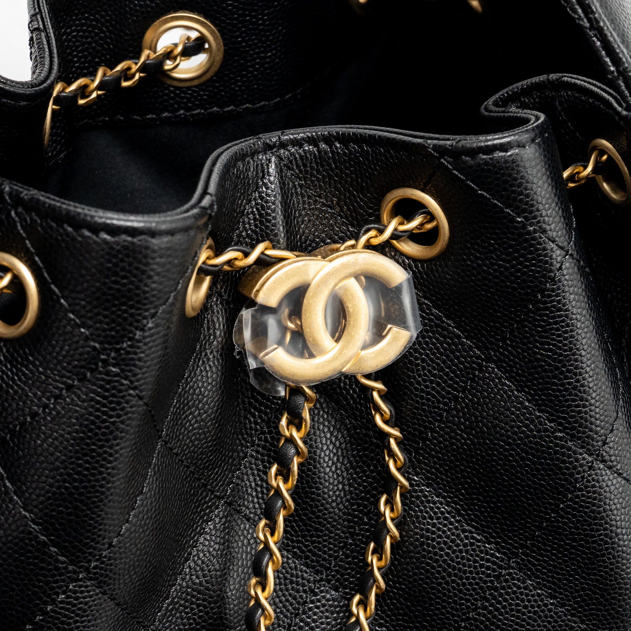 CHANEL SMALL 25 BAG CAVIAR BLACK GHW (MICROCHIP) - Image 12