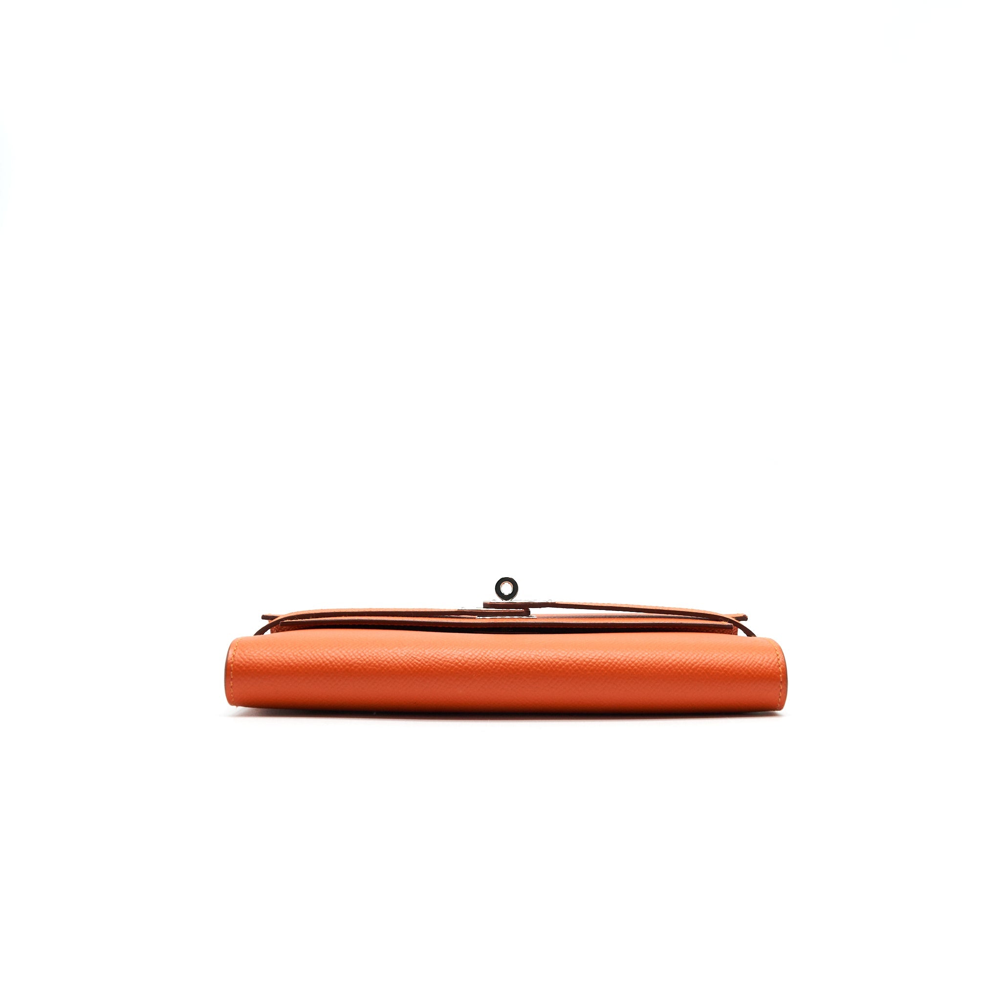 HERMES KELLY LONG WALLET ORANGE SHW EPSOM LEATHER - Image 5