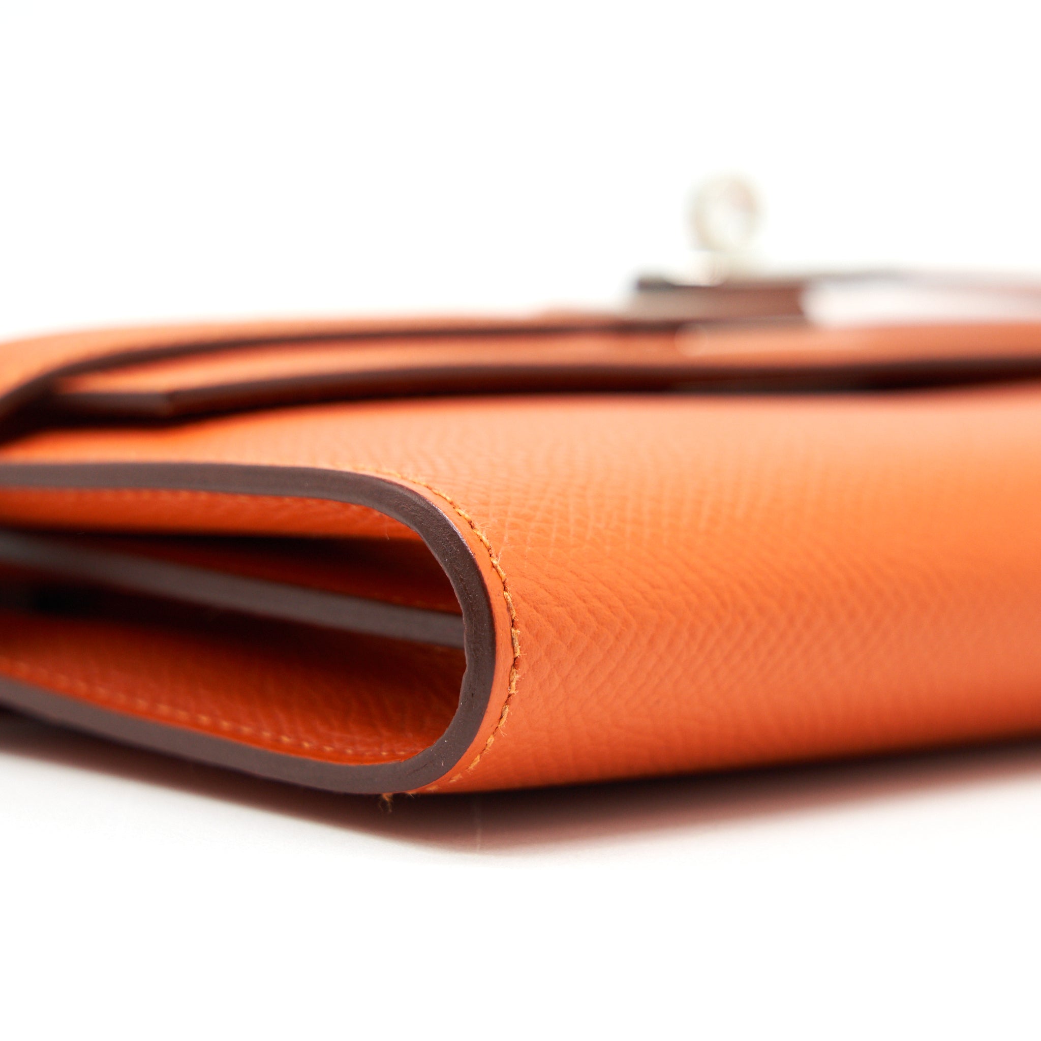 HERMES KELLY LONG WALLET ORANGE SHW EPSOM LEATHER - Image 8