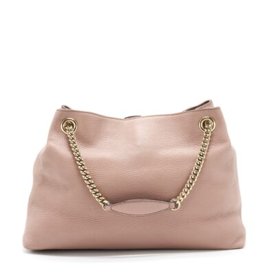 Alternative view of GUCCI SOHO CHAIN SHOULDER BAG LIGHT PINK GHW