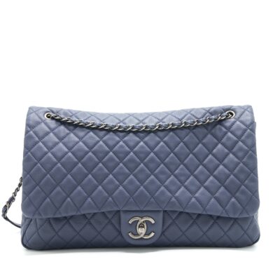 CHANEL XXL AIRLINE CLASSIC FLAP BAG IN NAVY SHW