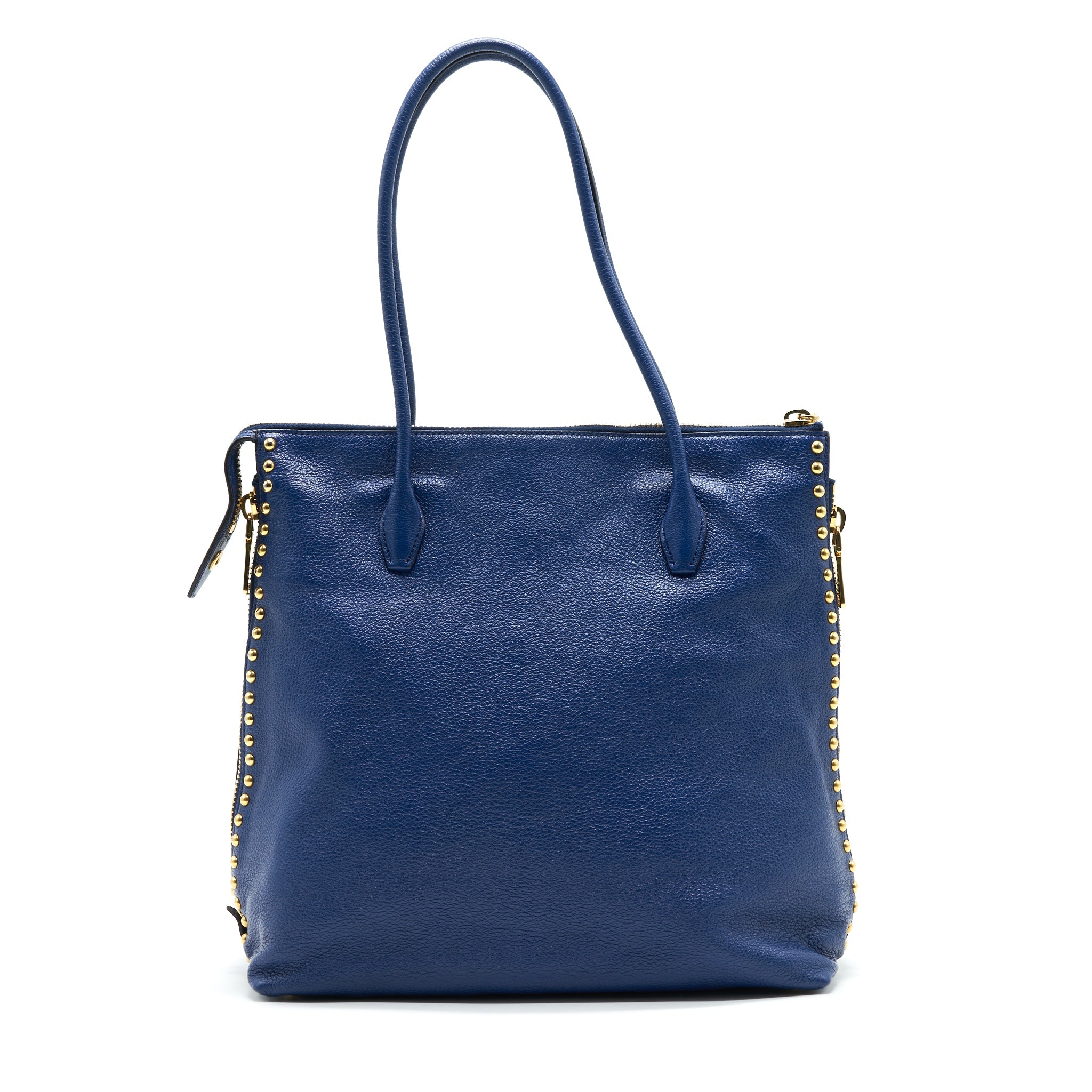 MIU MIU BLUE STUDDED TOTE BAG - Image 2