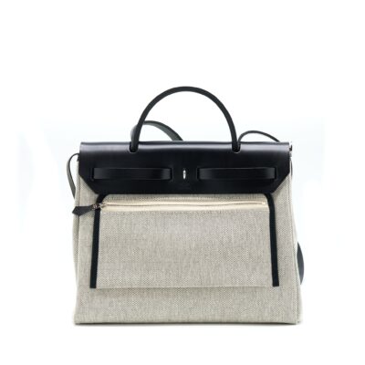 Alternative view of HERMES HERBAG ZIP 31 PEGASE BLEU INDIGO/ ECRU-NOIR/ NOIR SHW