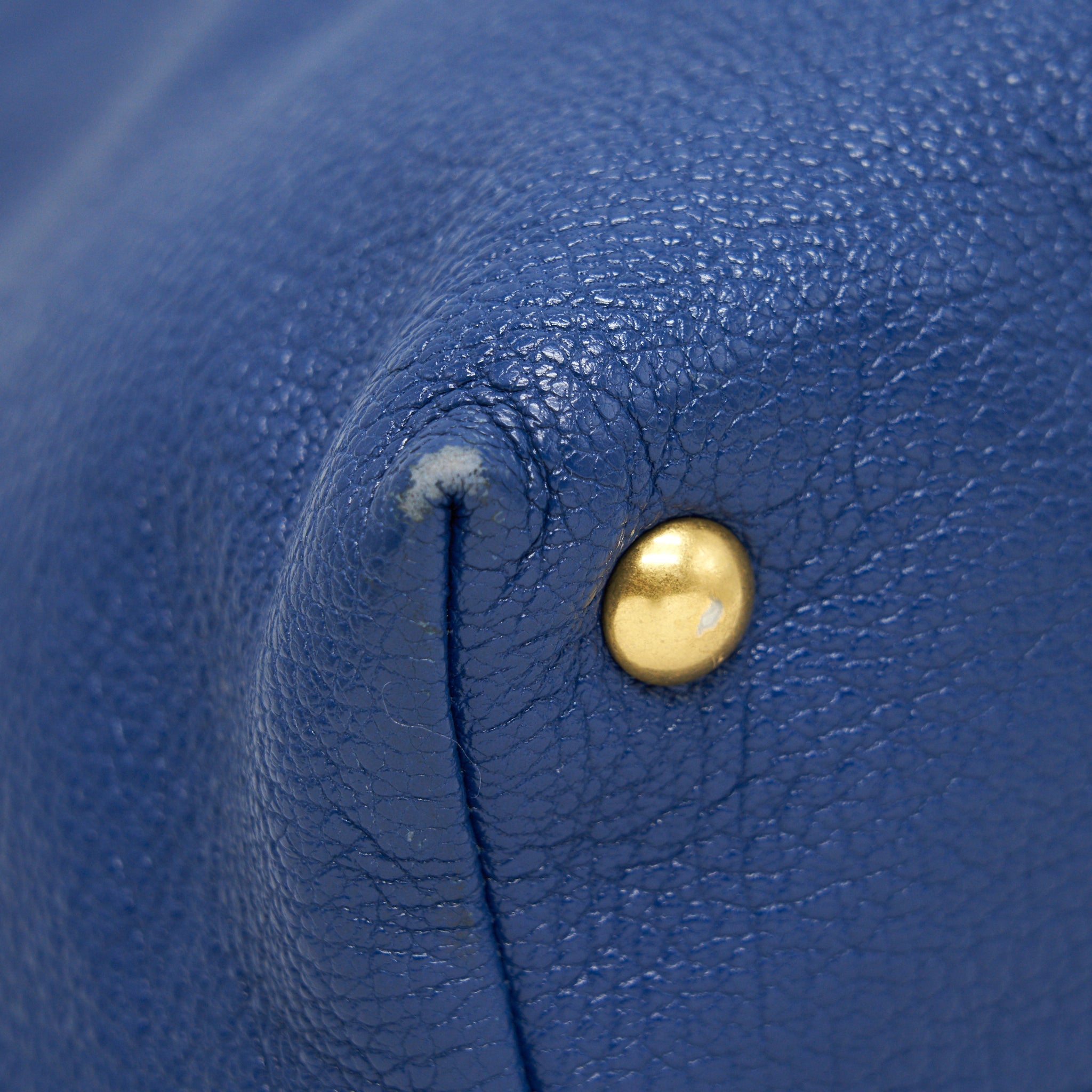 MIU MIU BLUE STUDDED TOTE BAG - Image 7