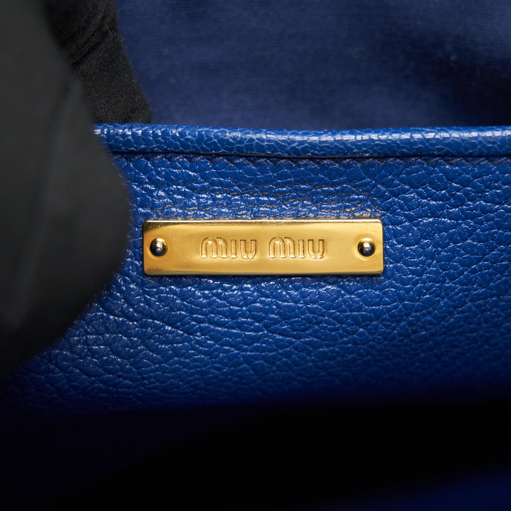 MIU MIU BLUE STUDDED TOTE BAG - Image 13