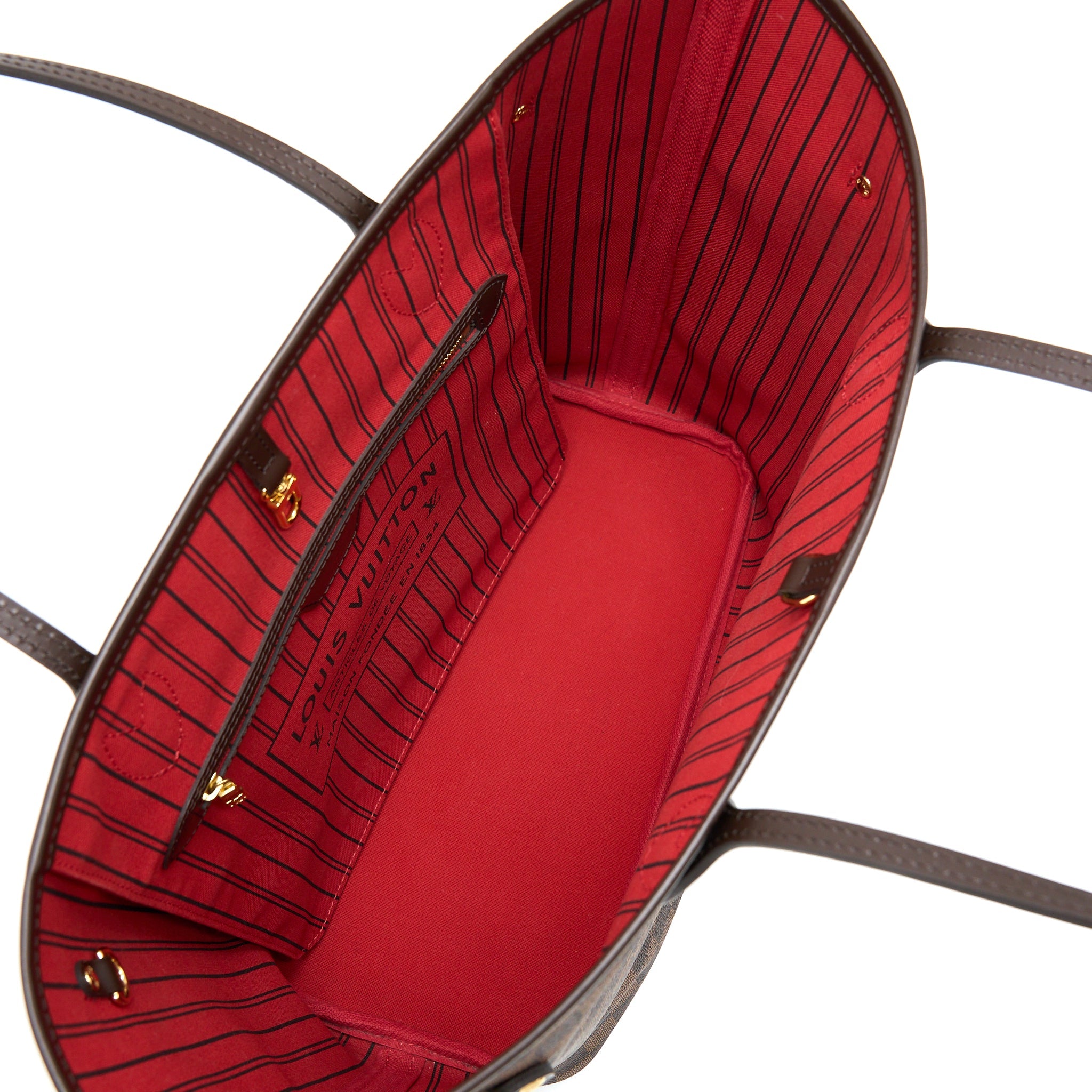LOUIS VUITTON NEVERFULL MM DAMIER EBENE CHERRY GHW - Image 6