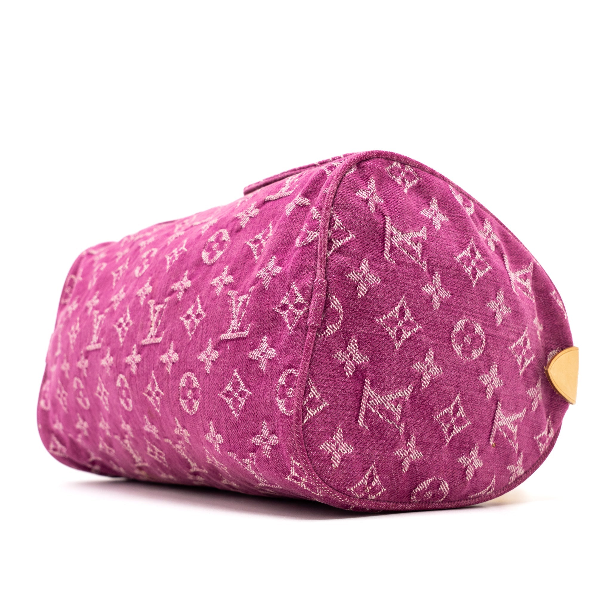 LOUIS VUITTON VINTAGE NEO SPEEDY MONOGRAM DENIM PINK GHW - Image 12