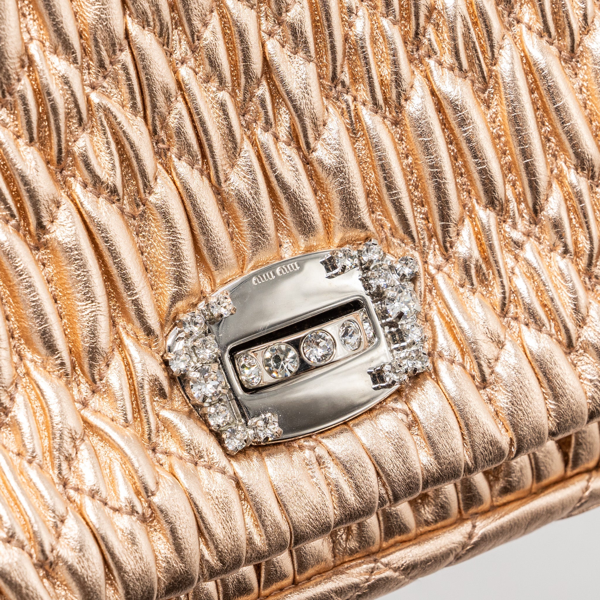 MIU MIU CRYSTAL SHOULDER BAG NAPPA CIPRIA LAME SHW - Image 9