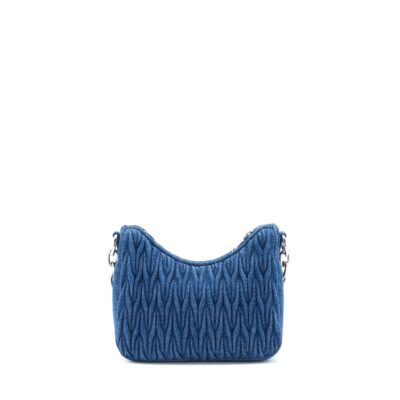 Alternative view of MIUMIU MATELASSE DENIM SHOULDER BAG SHW