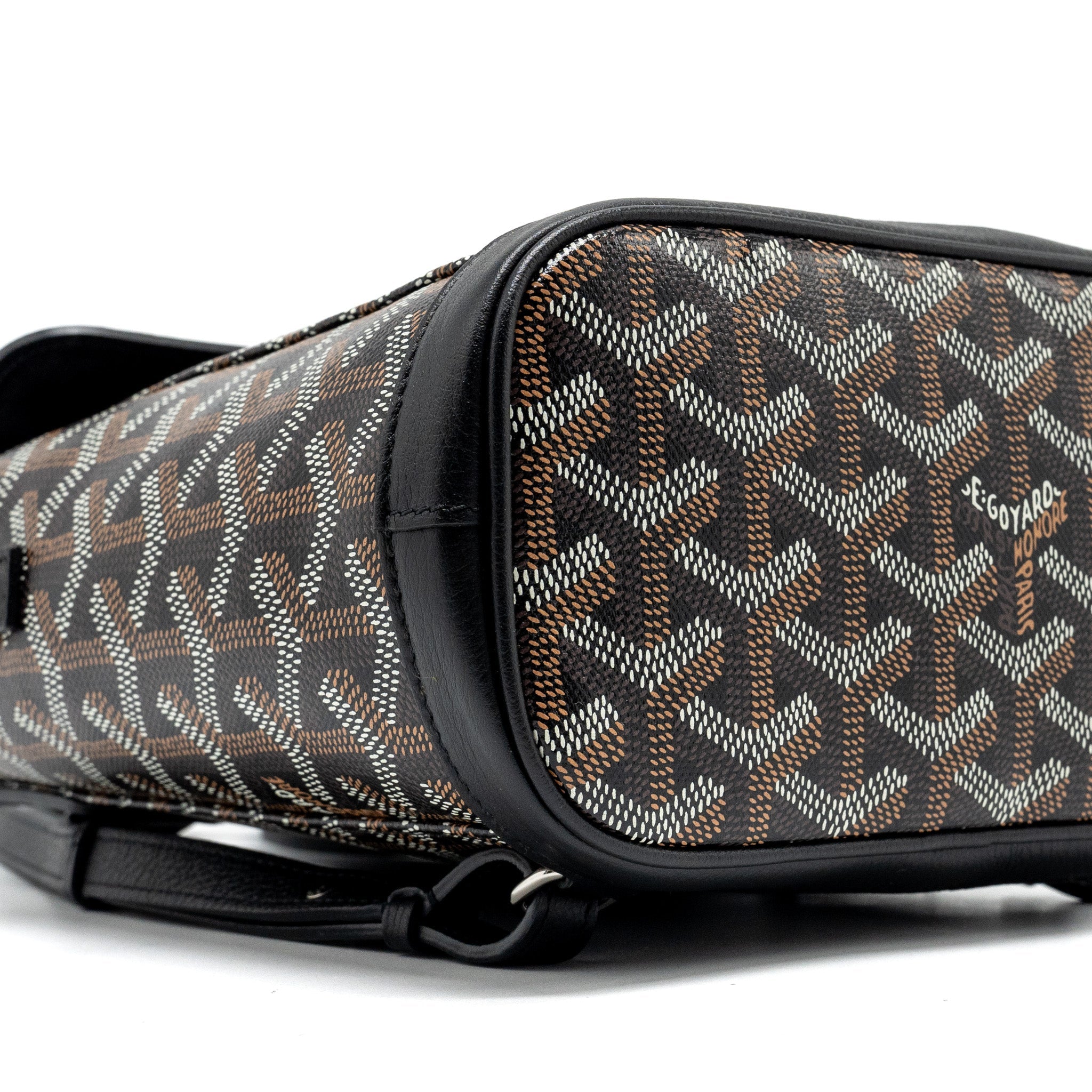 GOYARD MINI ALPIN BACKPACK GOYRADLINE CANVAS / LEATHER BLACK SHW - Image 6