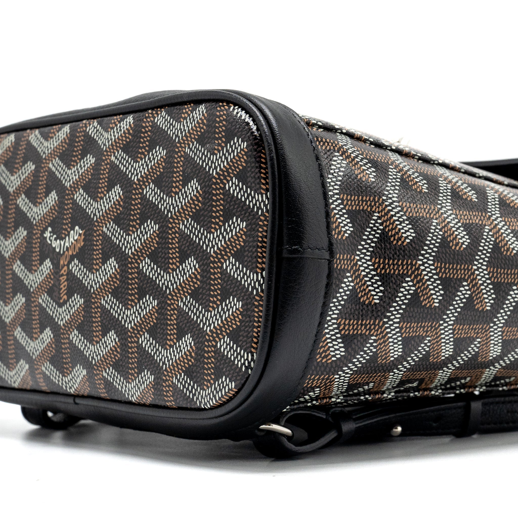 GOYARD MINI ALPIN BACKPACK GOYRADLINE CANVAS / LEATHER BLACK SHW - Image 7