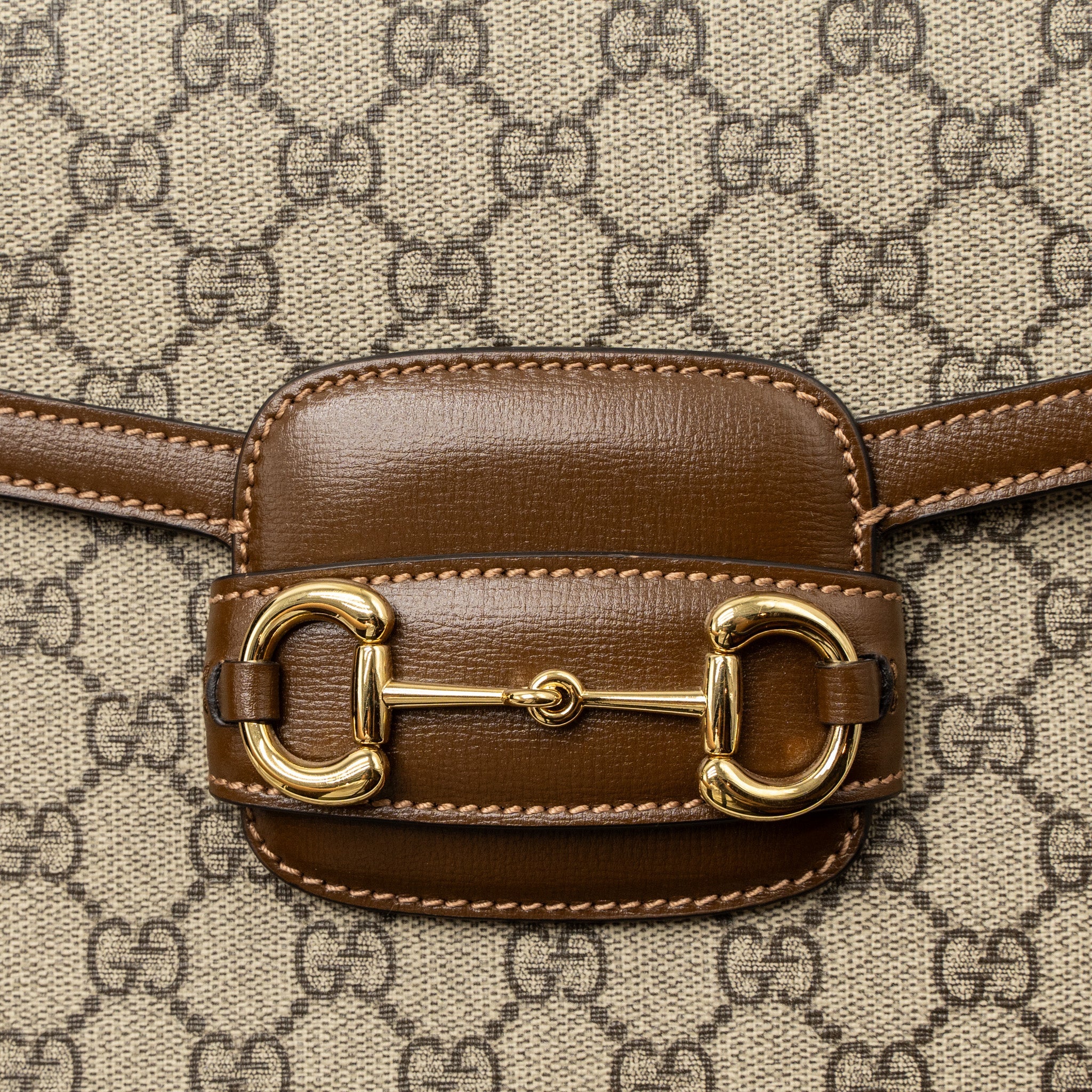 GUCCI HORSEBIT 1955 SHOULDER BAG GG SUPREME CANVAS BEIGE/EBONY GHW - Image 9