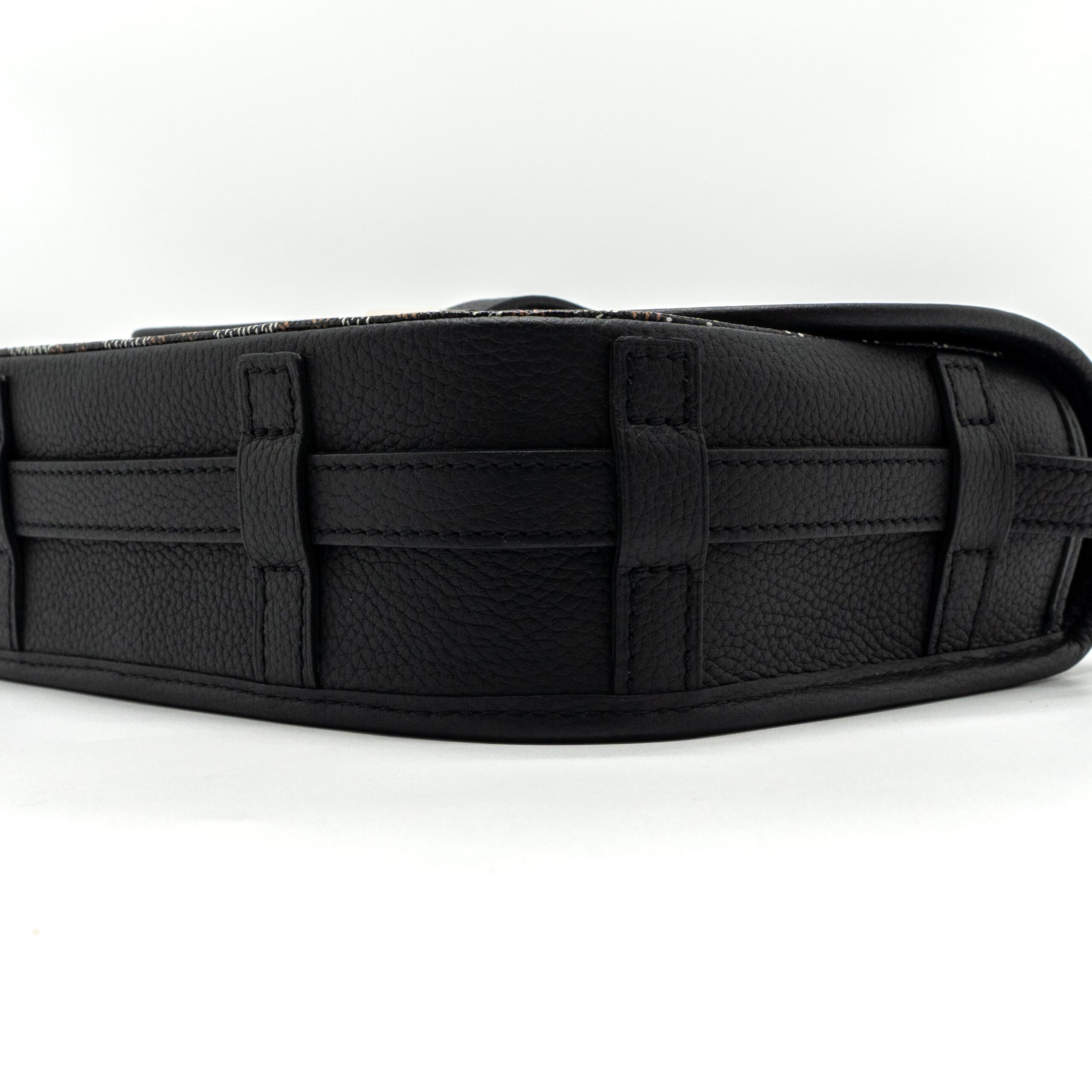 GOYARD MESSENGER BAG CALFSKIN/GOYARDINE CANVAS BLACK SHW - Image 8