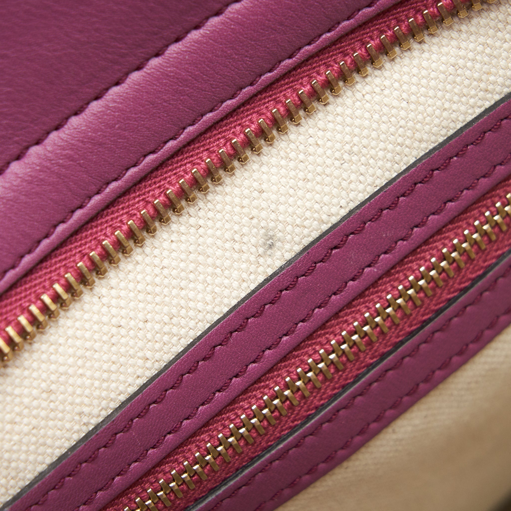 GUCCI LEATHER SHOPPING TOTE BAG RASPBERRY PINK - Image 16