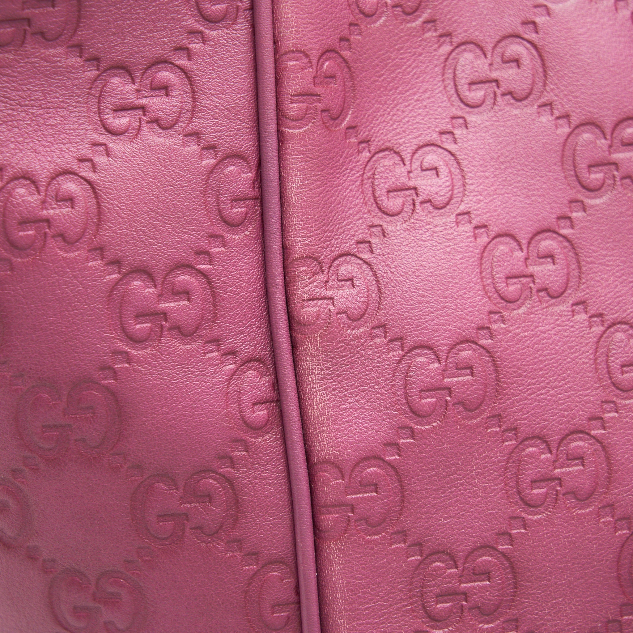 GUCCI LEATHER SHOPPING TOTE BAG RASPBERRY PINK - Image 11