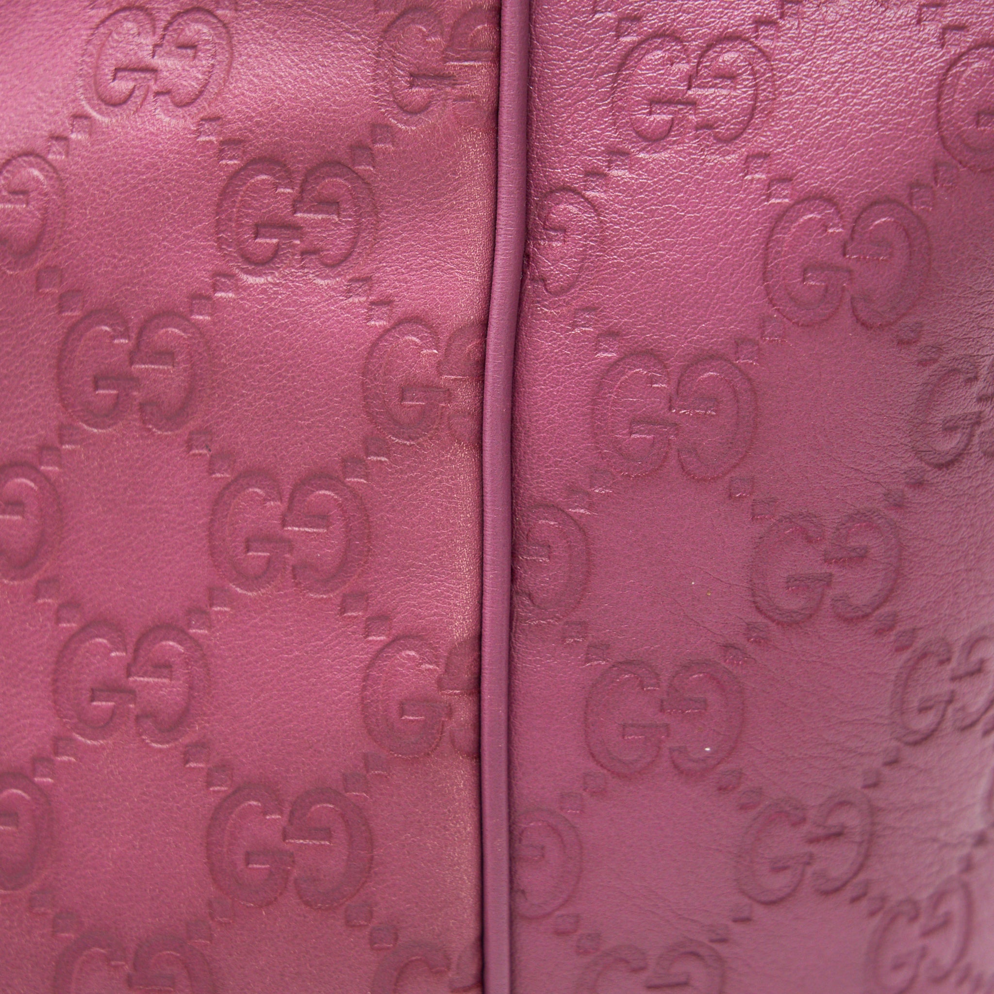 GUCCI LEATHER SHOPPING TOTE BAG RASPBERRY PINK - Image 12