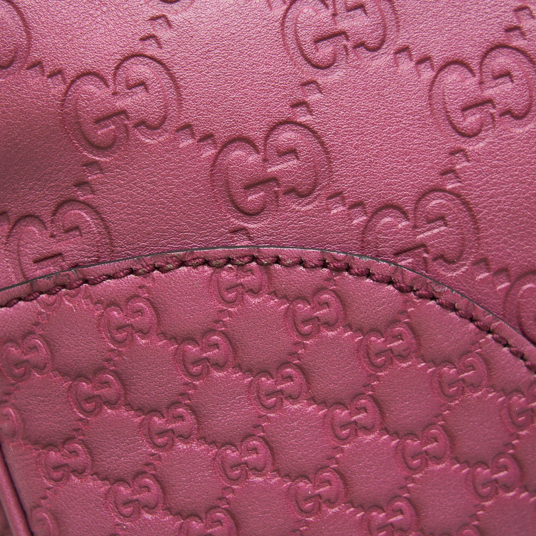 GUCCI LEATHER SHOPPING TOTE BAG RASPBERRY PINK - Image 13
