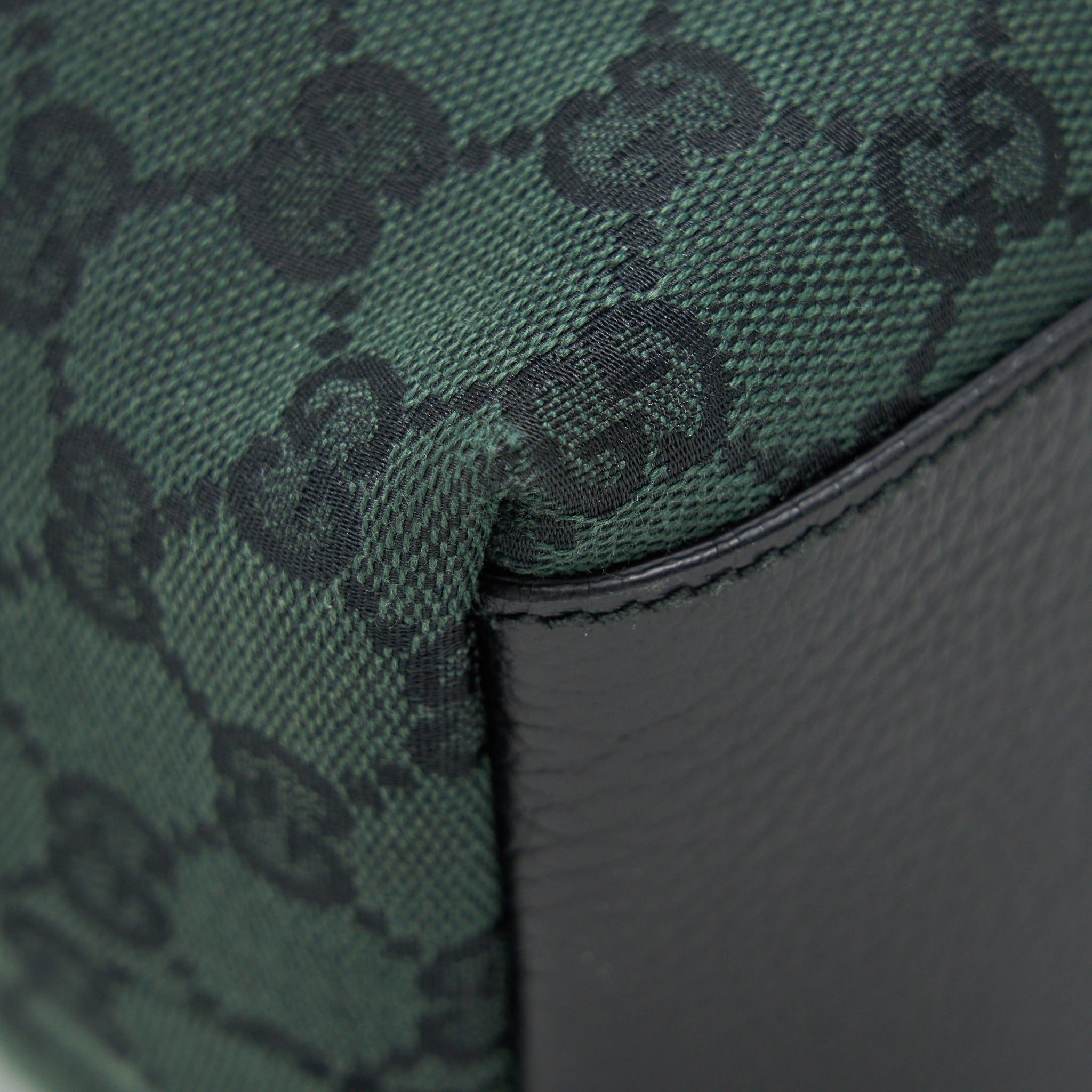 GUCCI GG CANVAS SHOPPING BAG DARK GREEN / BLACK - Image 10