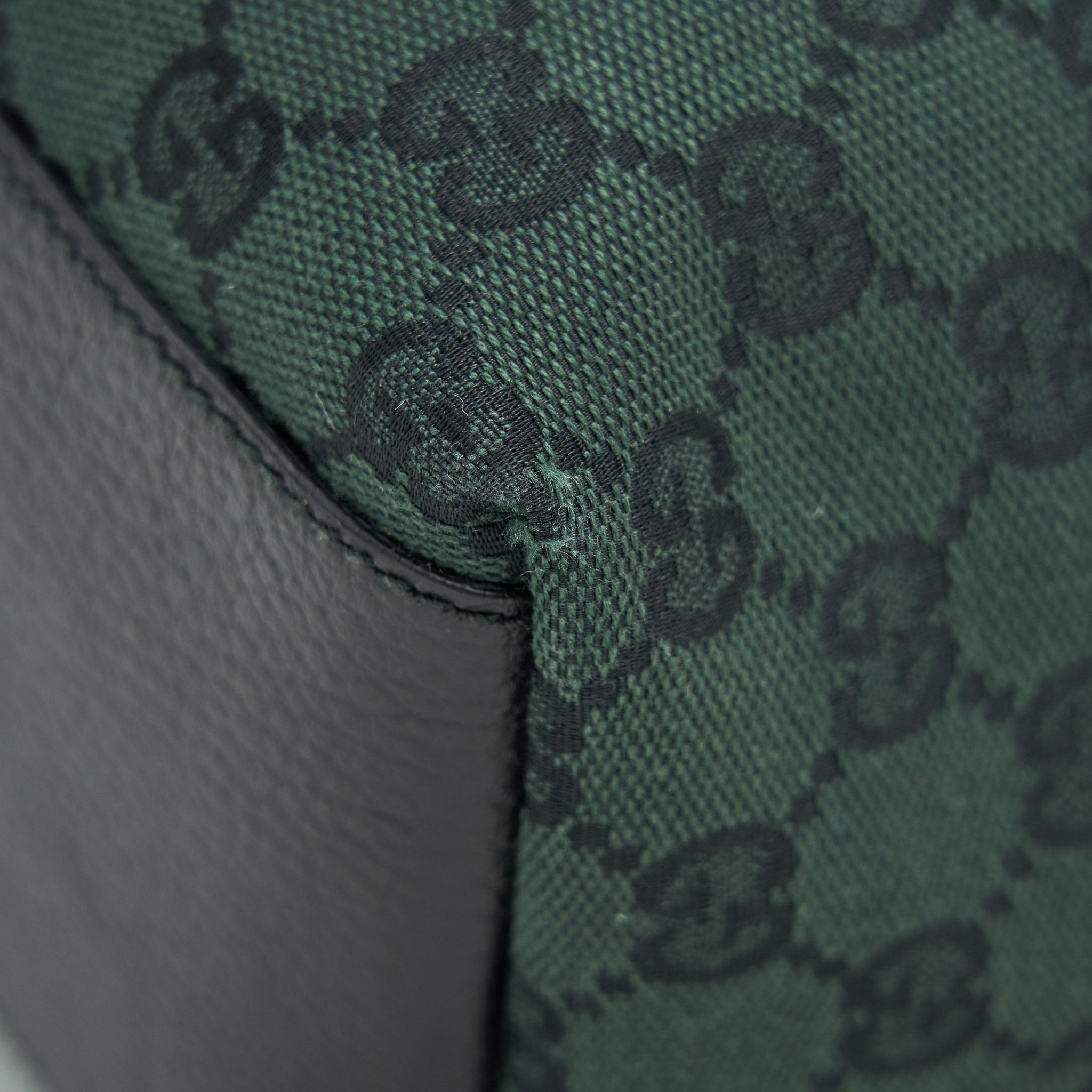 GUCCI GG CANVAS SHOPPING BAG DARK GREEN / BLACK - Image 7