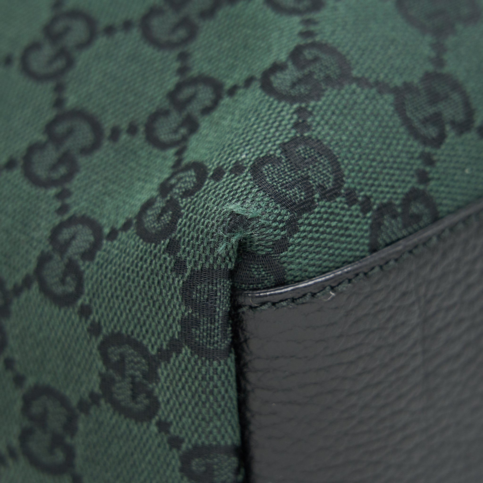 GUCCI GG CANVAS SHOPPING BAG DARK GREEN / BLACK - Image 8