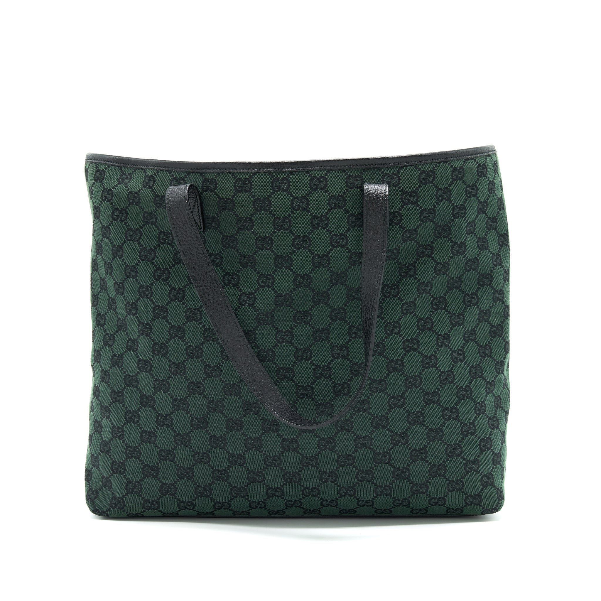 GUCCI GG CANVAS SHOPPING BAG DARK GREEN / BLACK - Image 2