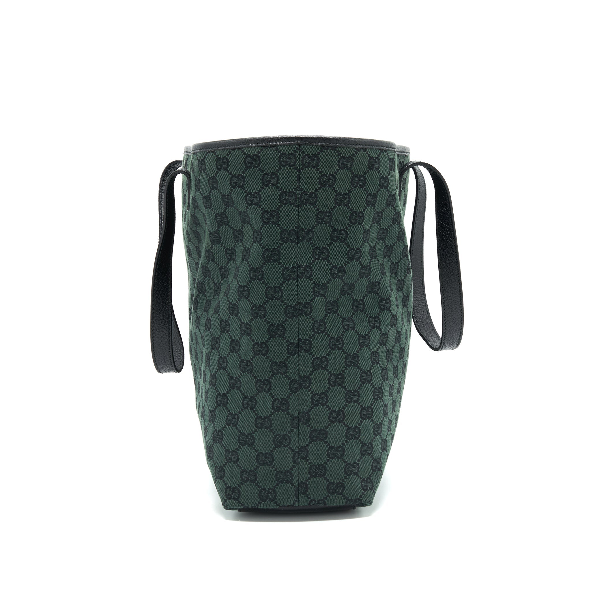GUCCI GG CANVAS SHOPPING BAG DARK GREEN / BLACK - Image 4