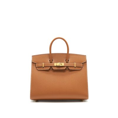 HERMES BIRKIN 25 SELLIER GOLD WITH GHW EPSOM LEATHER