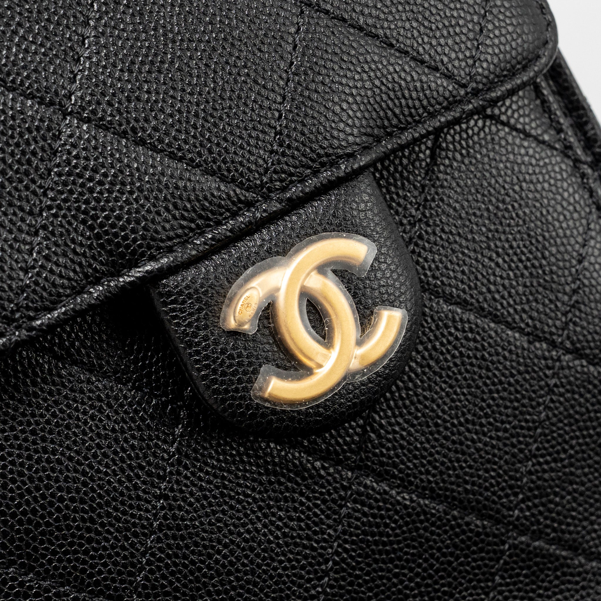 CHANEL 25 SMALL HANDBAG GRAINED CALFSKIN BLACK GHW (MICROCHIP) - Image 13